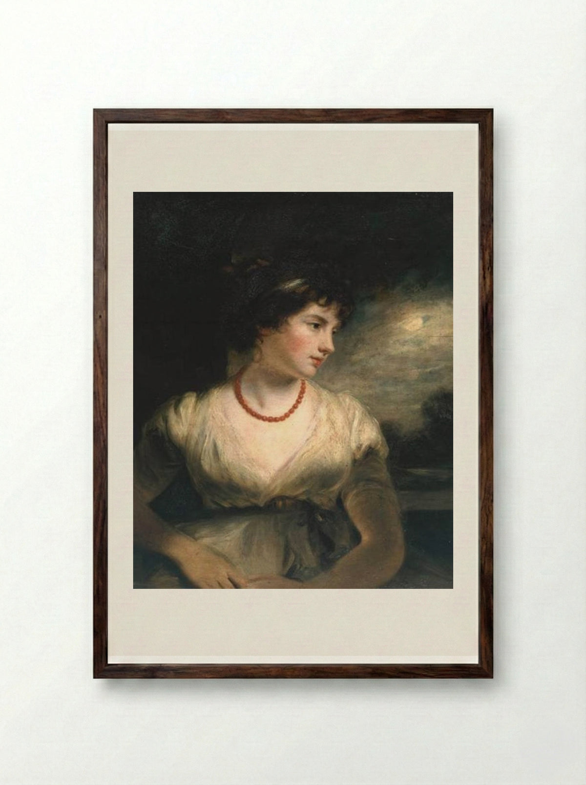 Jane Elizabeth, Countess of Oxford - John Hoppner - Framed Print Dark Wood