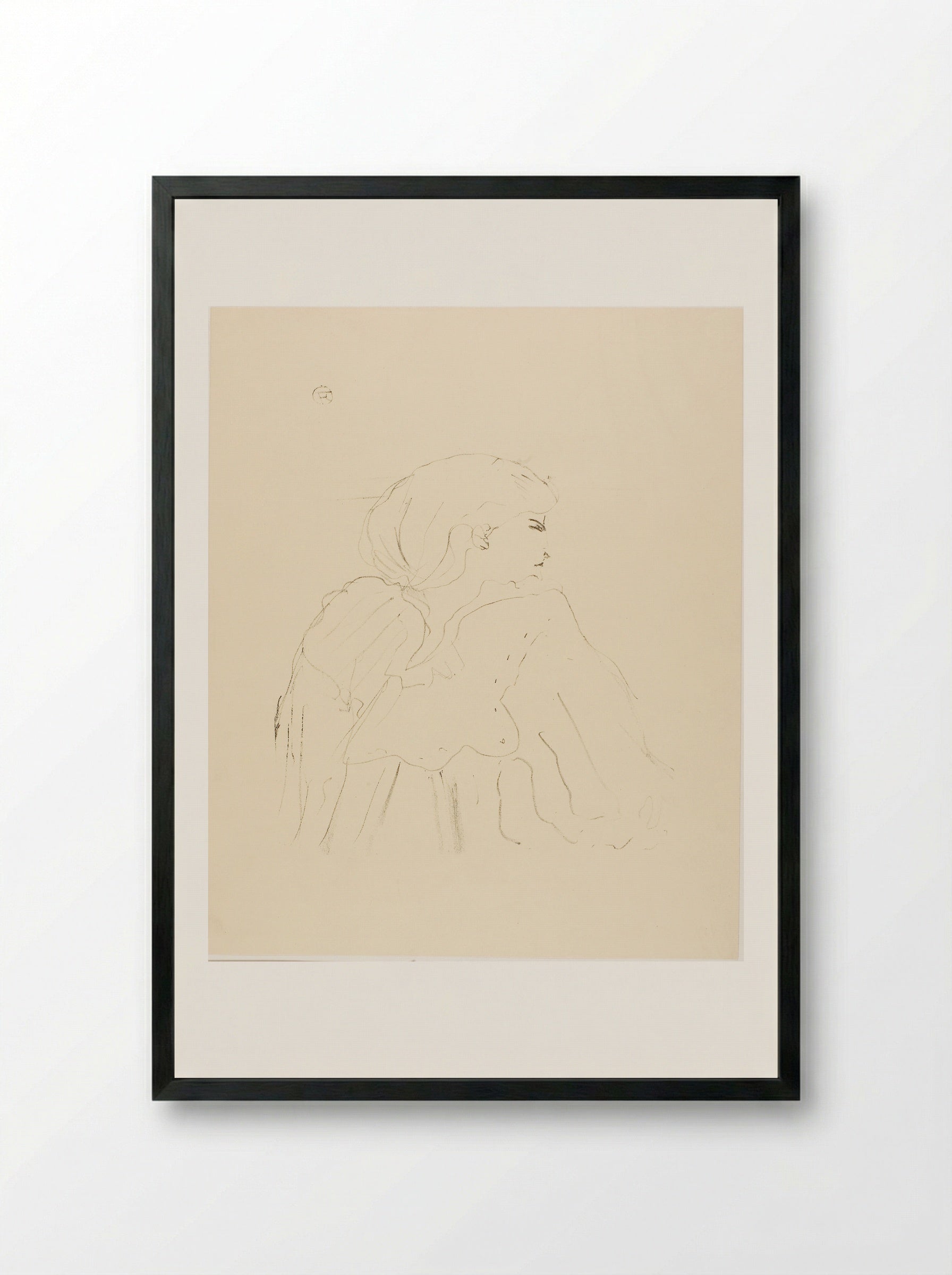Jane Hading - Henri de Toulouse-Lautrec - Framed Print Black