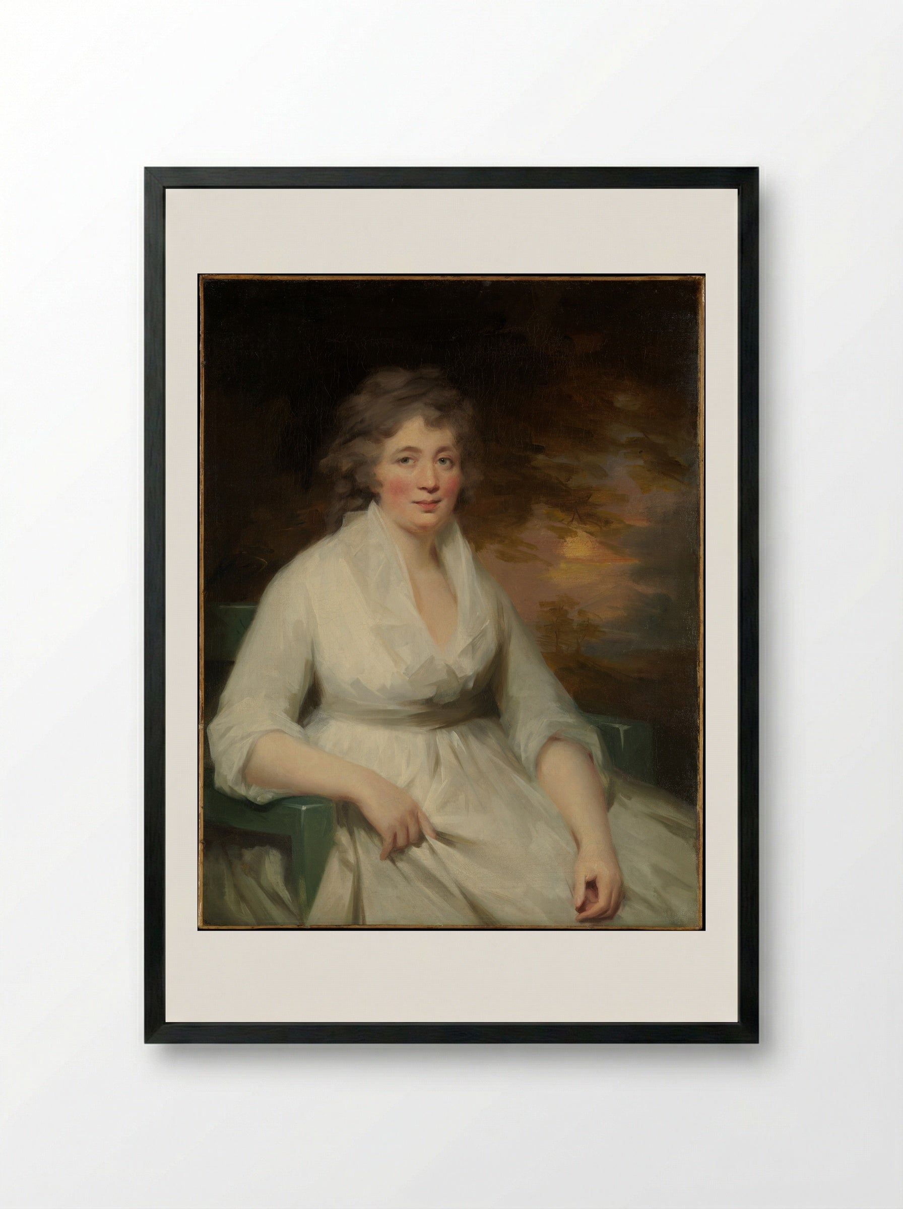 Janet Law - Sir Henry Raeburn - Framed Print Black