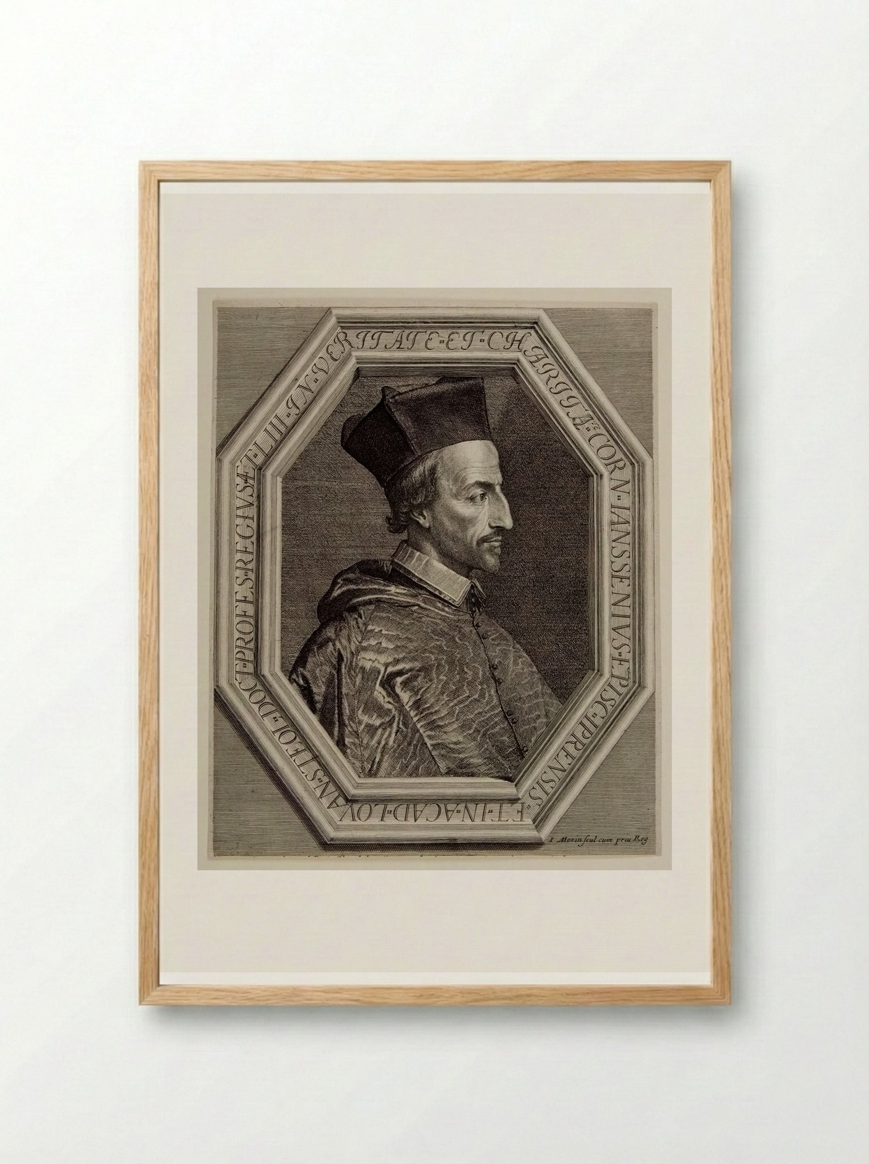 Jansenius, Bishop of Ypres (Cornelis Jansen) - Jean Morin - Framed Print Wood
