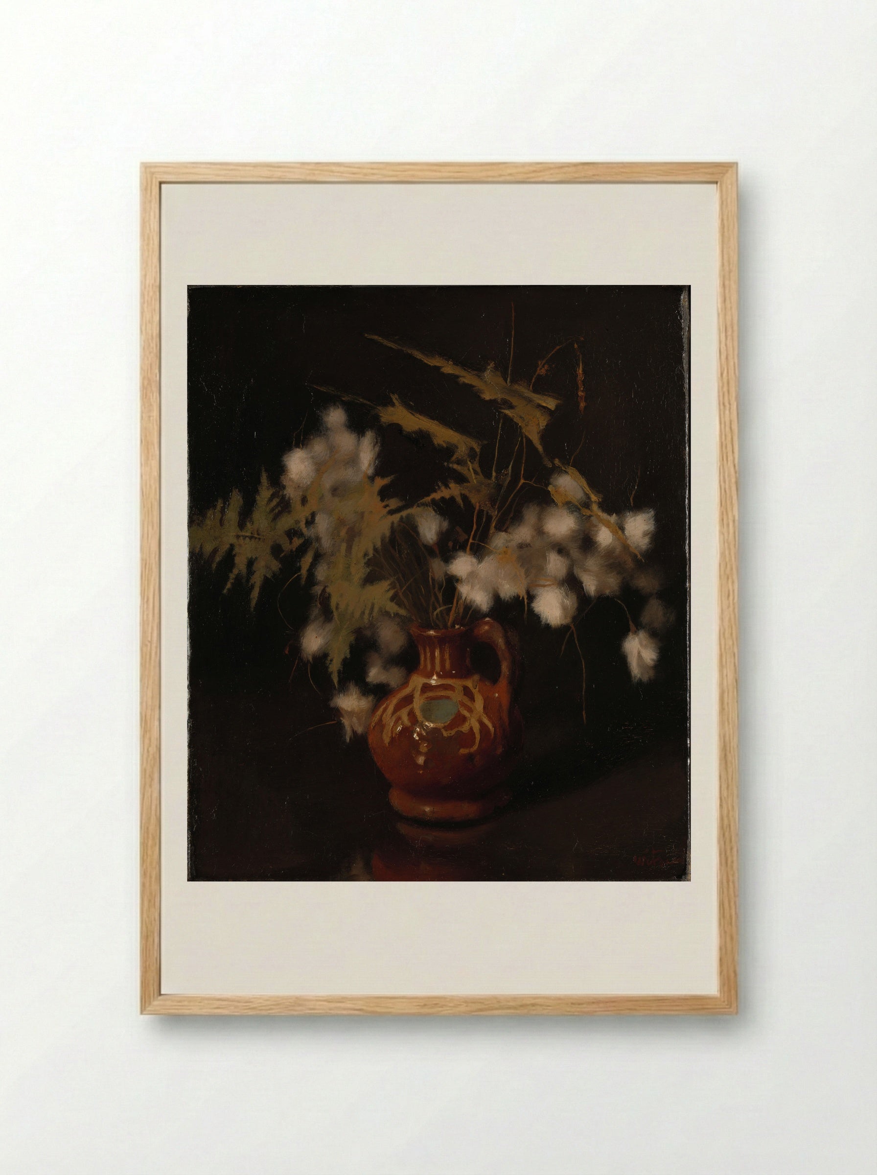 Jar with Cotton Grass - Willem Witsen - Framed Print Wood
