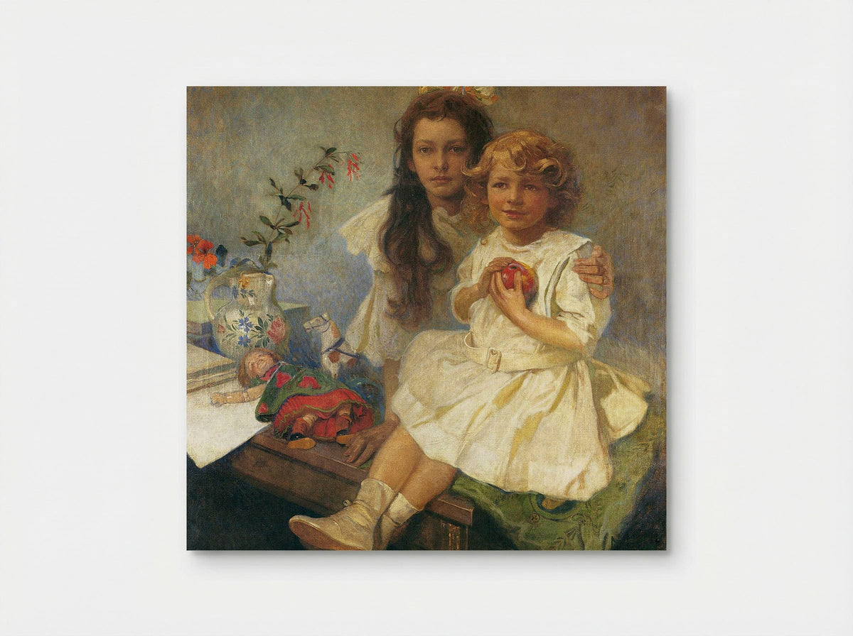 Jaroslava and Jiri, the Artist's Children - Alphonse Mucha - Poster