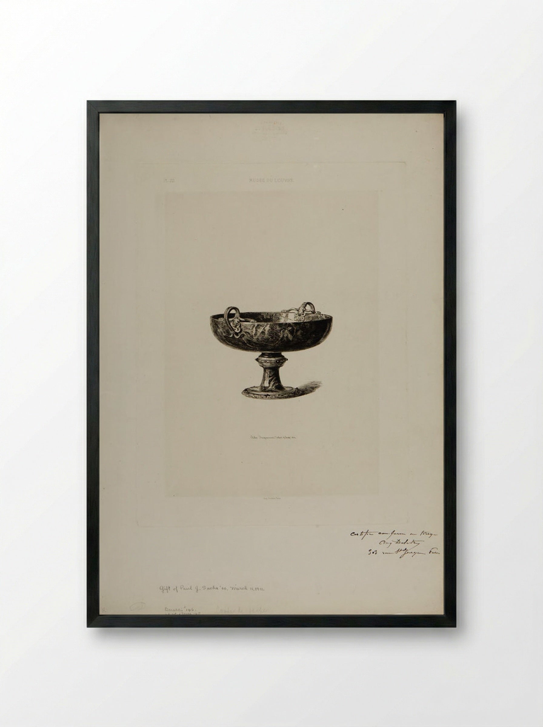 Jasper Goblet - Jules Ferdinand Jacquemart - Framed Print Black