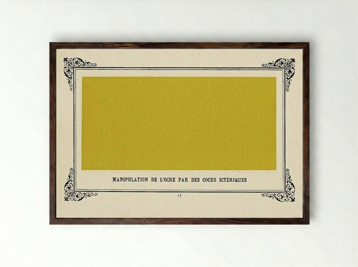 Jaundiced Cuckolds Handling Ochre - Alphonse Allais - Framed Print Dark Wood