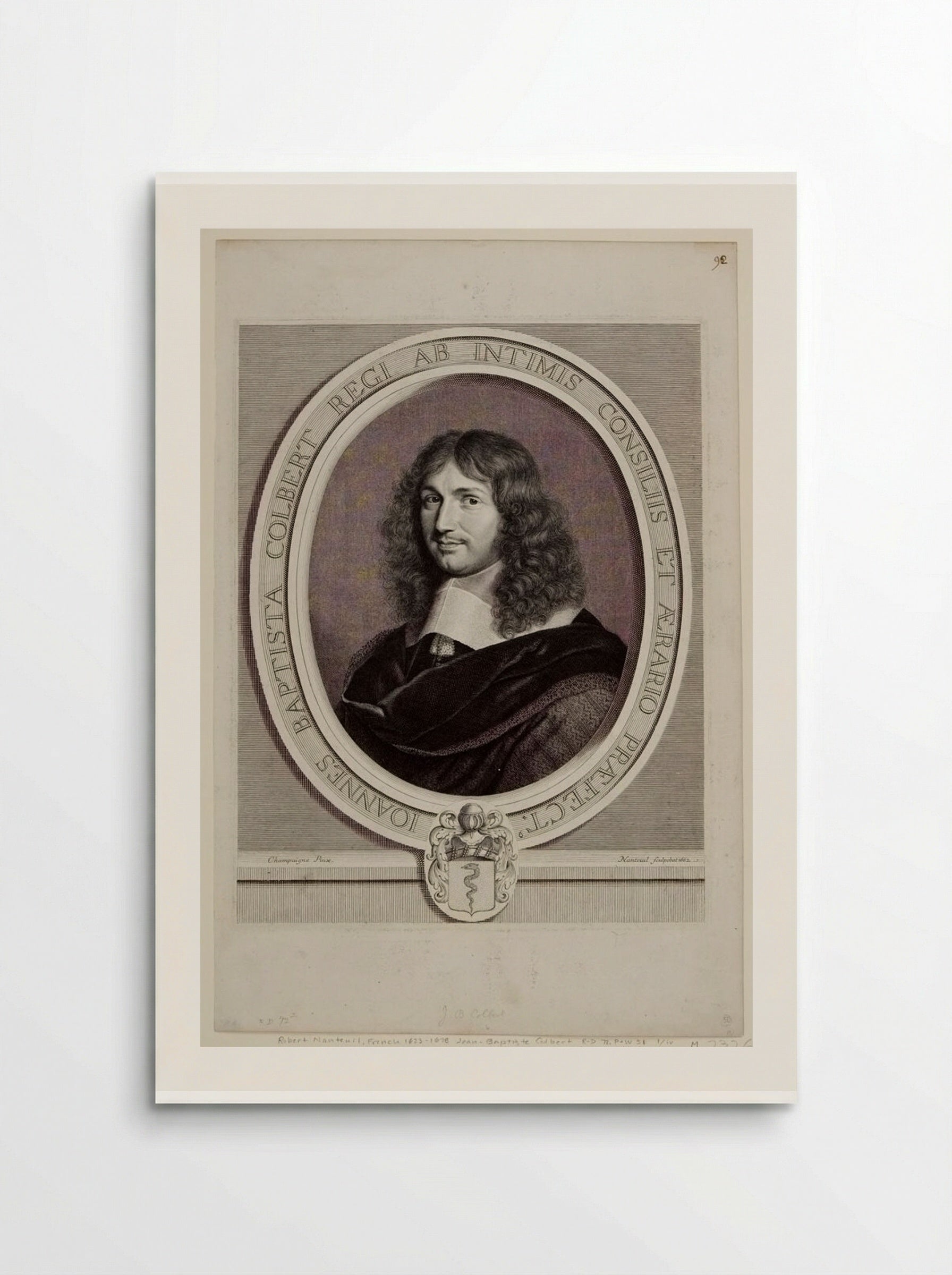 Jean-Baptiste Colbert, Contrôleur général des Finances - Robert Nanteuil - Poster
