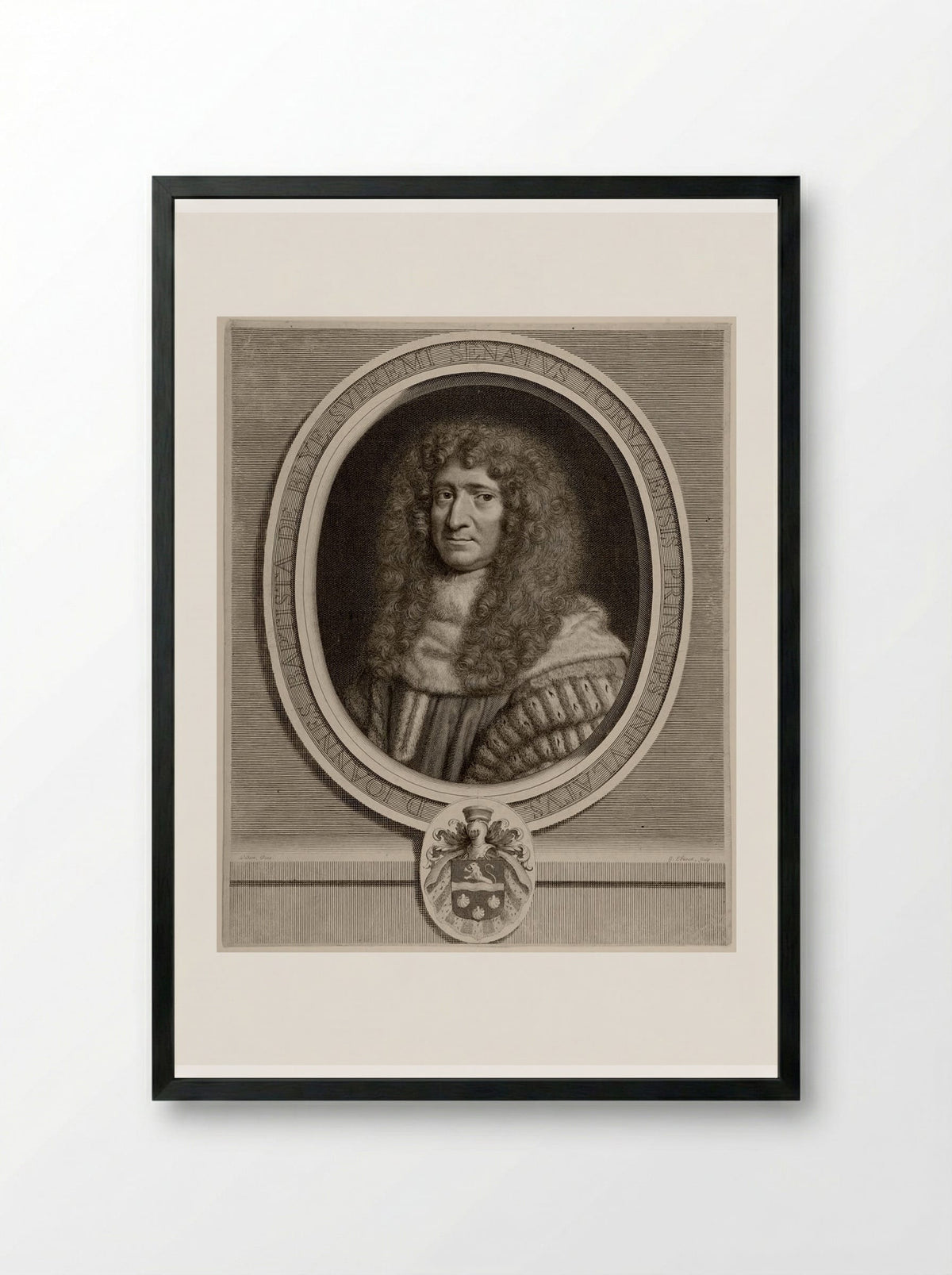 Jean-Baptiste de Blye - Gérard Edelinck - Framed Print Black