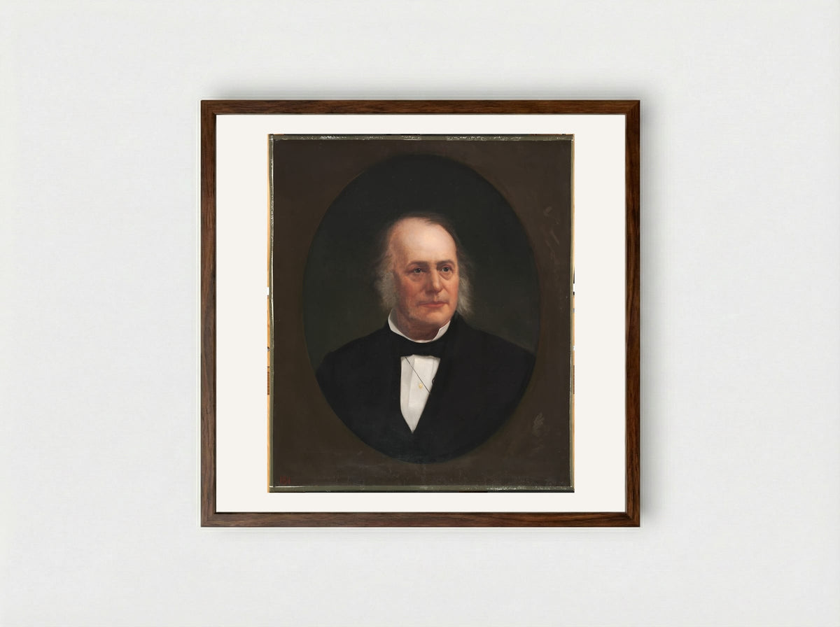 Jean Louis Rodolphe Agassiz - Joseph Alexander Ames - Framed Print Dark Wood