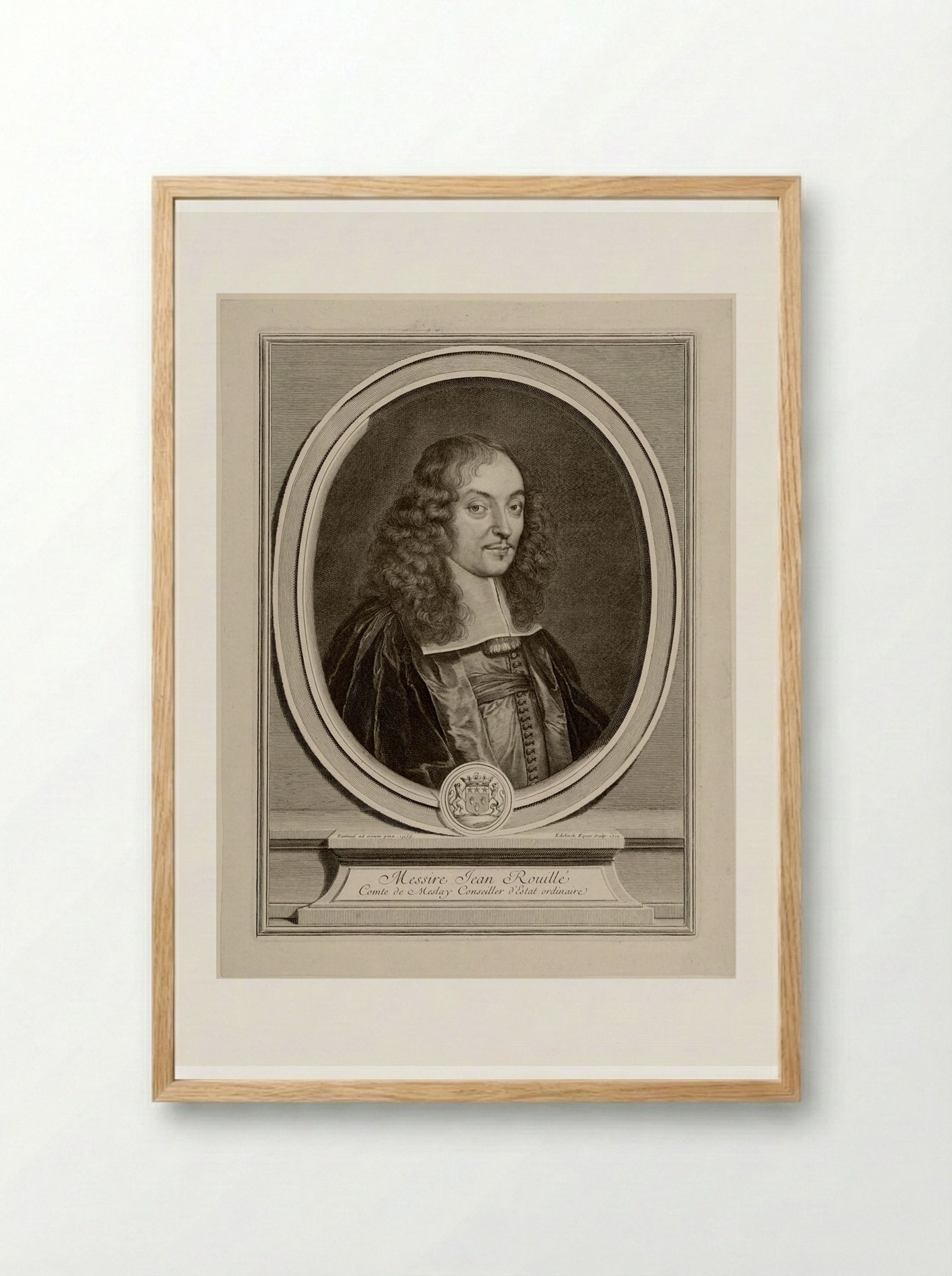 Jean Rouillé, Comte de Meslay - Gérard Edelinck - Framed Print Wood