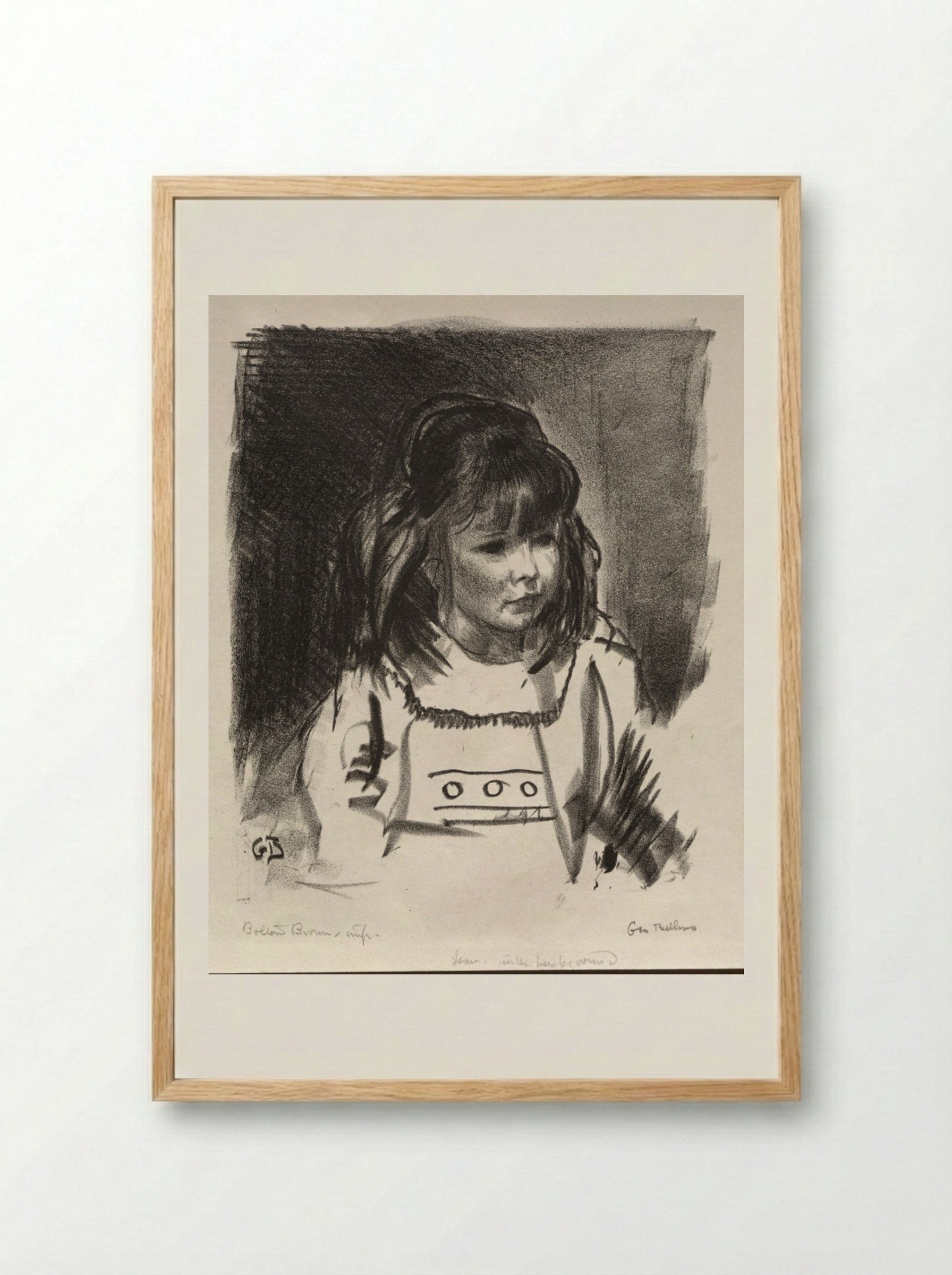 Jean (Second Stone) - George Bellows - Framed Print Wood