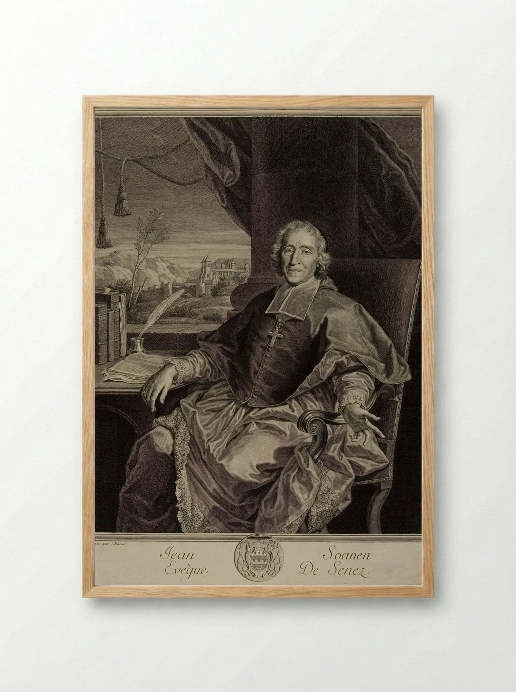 Jean Soanen, Bishop of Senez - Jacques Chereau - Framed Print Wood