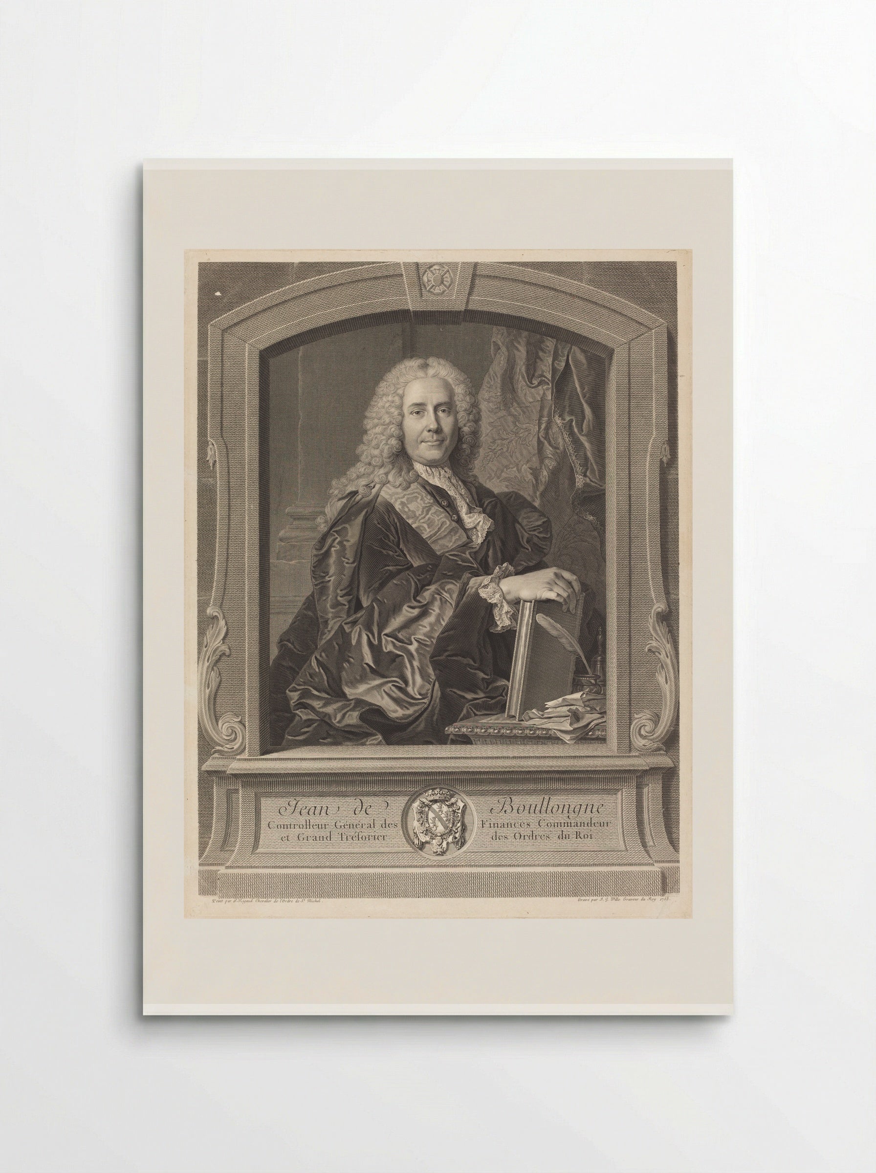 Jean de Boullongne - Johann Georg Wille - Poster