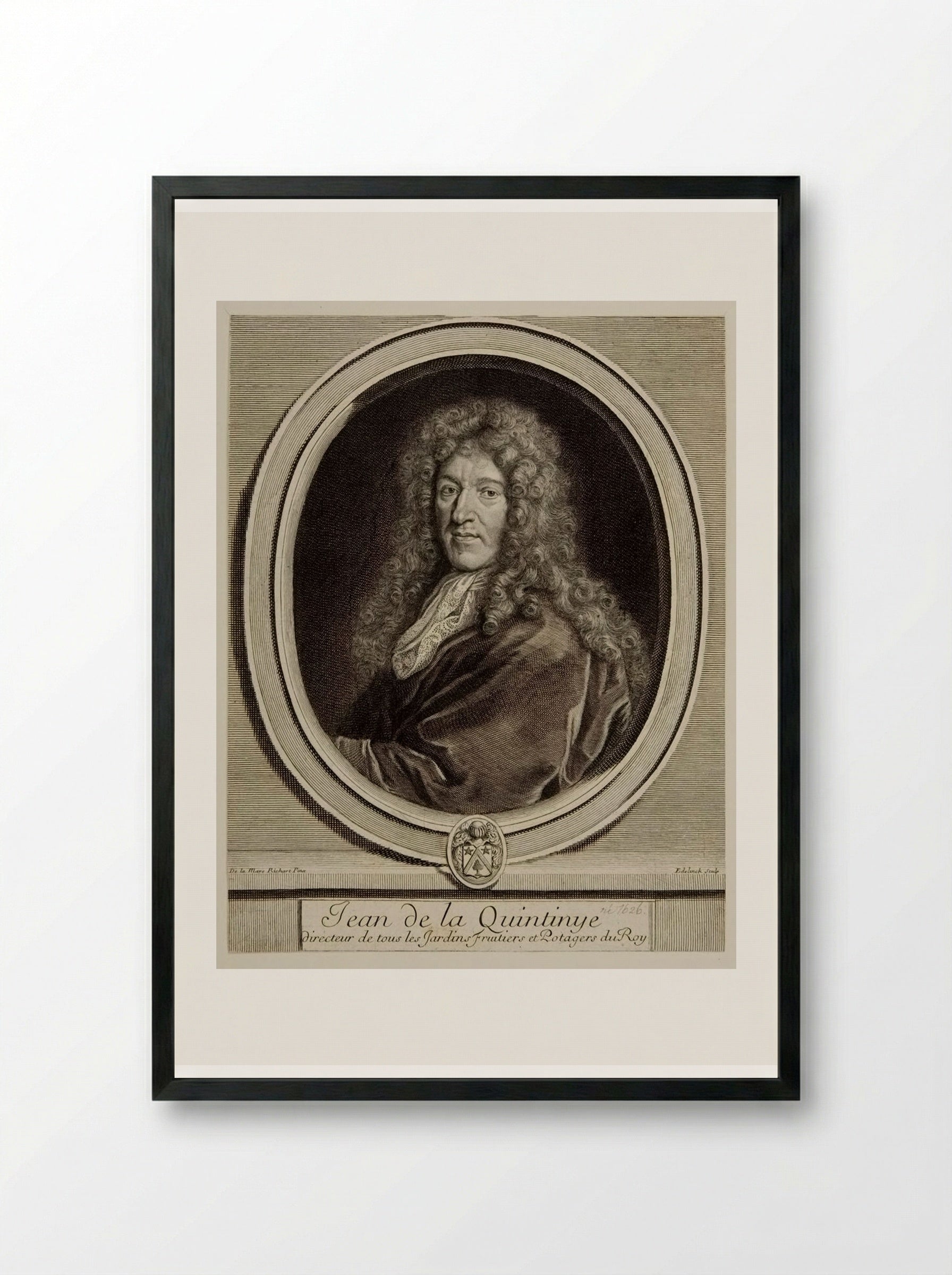 Jean de La Quintinye - Gérard Edelinck - Framed Print Black