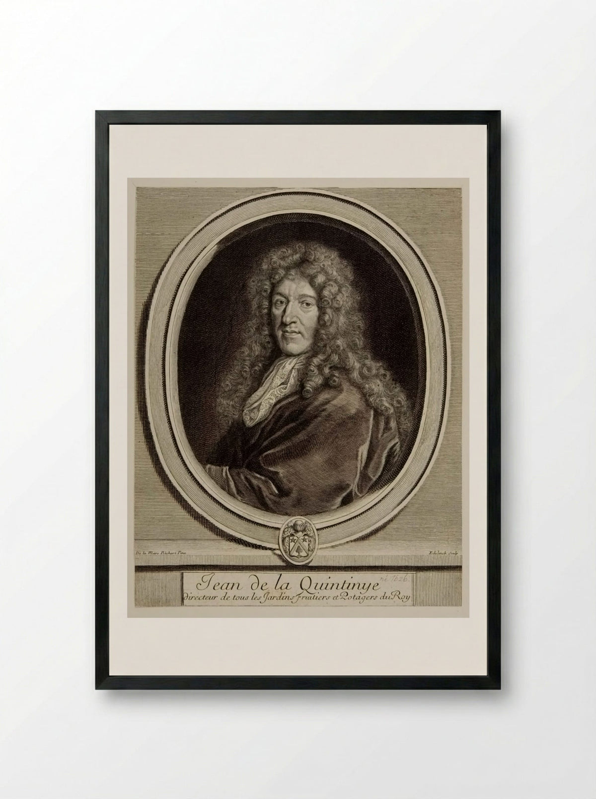 Jean de La Quintinye - Gérard Edelinck - Framed Print Black