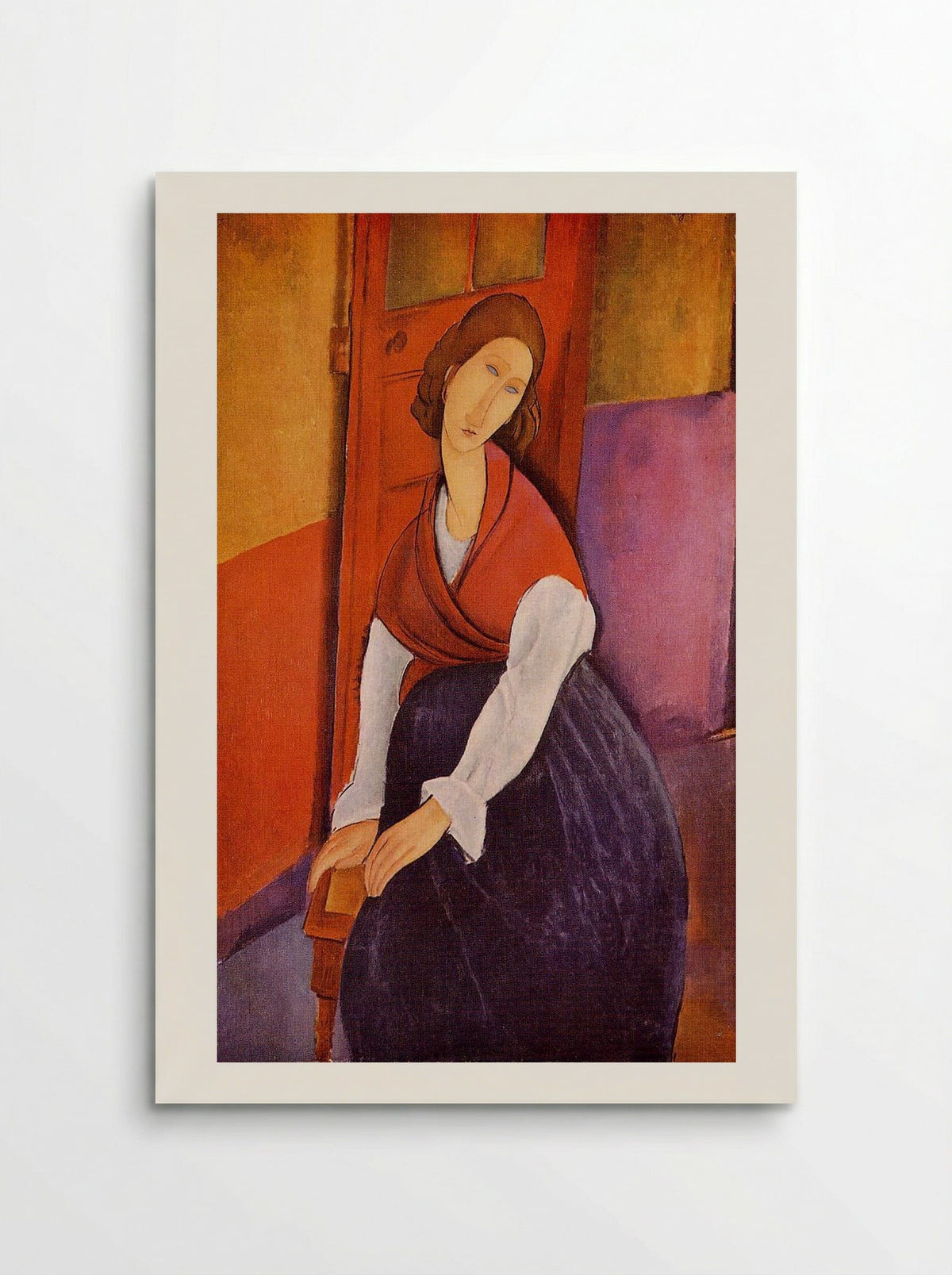 Jeanne Hebuterne in Red Shawl - Amedeo Modigliani - Poster