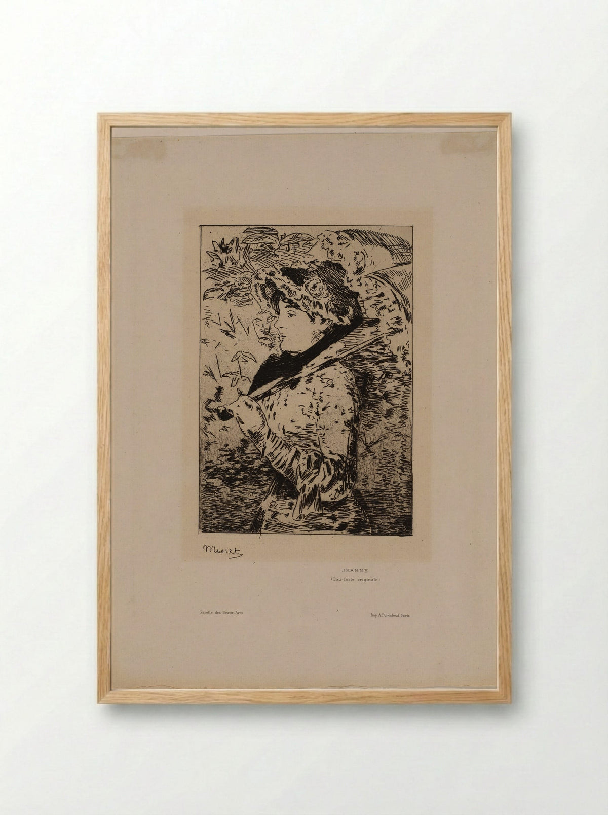 Jeanne (Spring) - Edouard Manet - Framed Print Wood