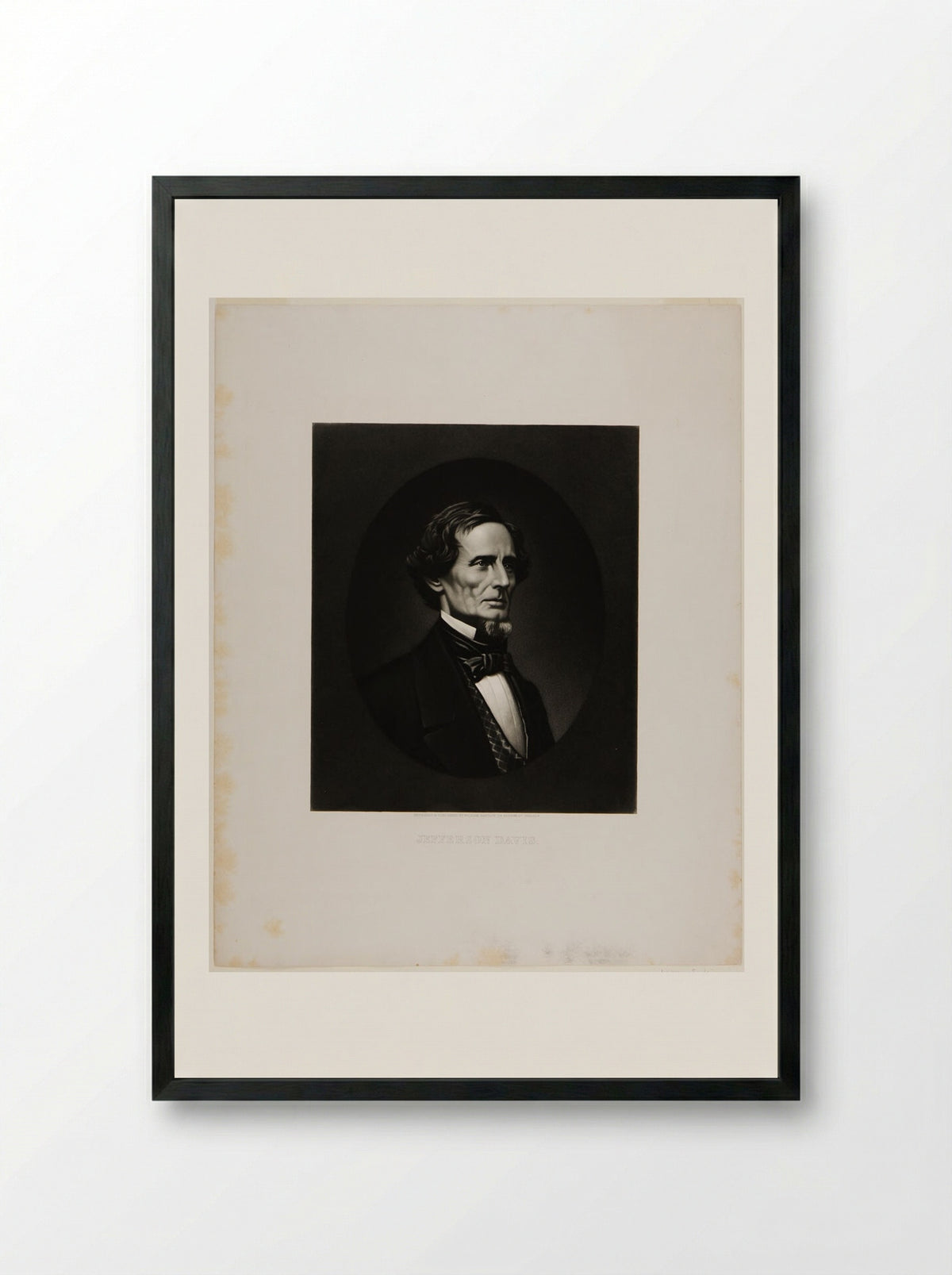 Jefferson Davis - William Sartain - Framed Print Black