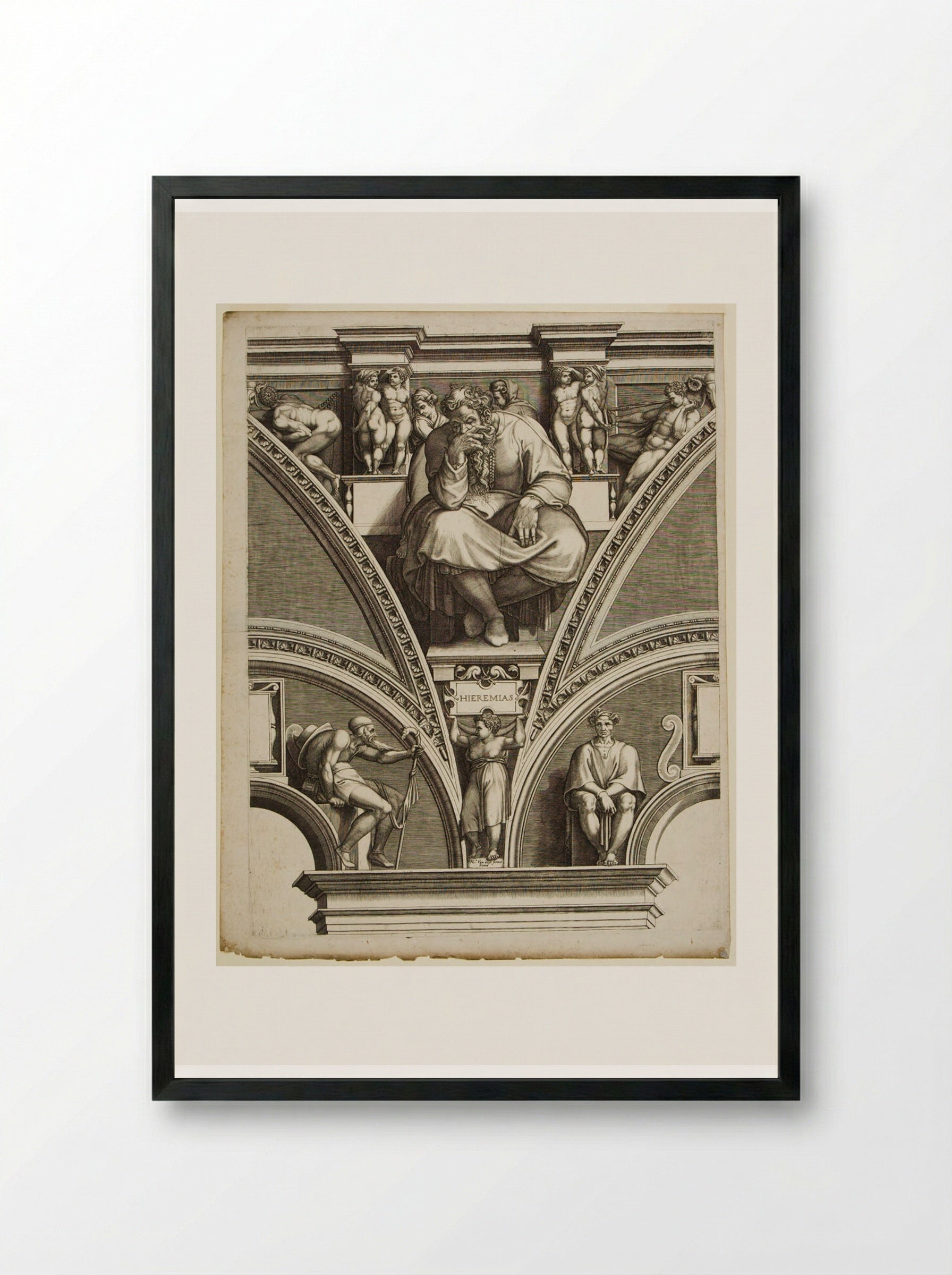 Jeremias - Giorgio Ghisi - Framed Print Black