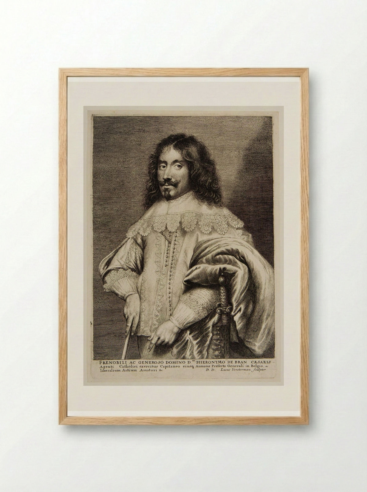 Jerome de Bran - Lucas Vorsterman I - Framed Print Wood