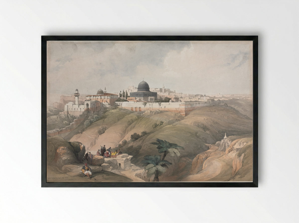 Jerusalem - David Roberts - Framed Print Black