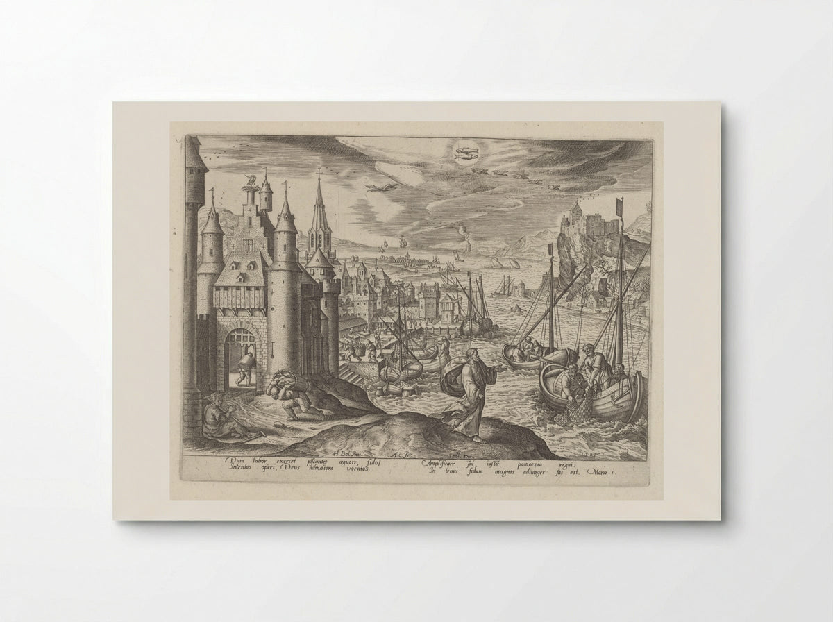 Jesus Calling the Apostles Among the Fishermen - Adriaen Collaert - Poster