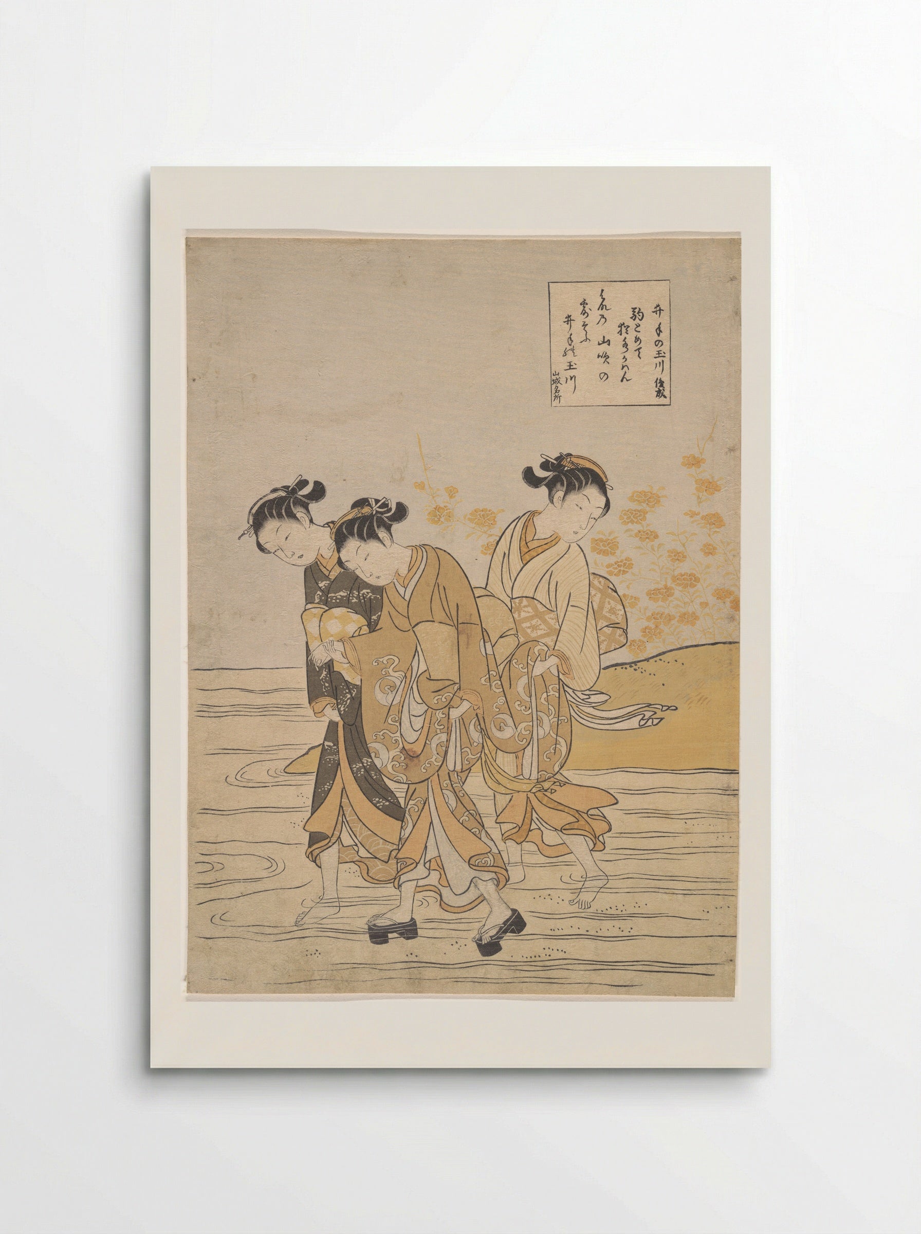 Jewel River at Ide (Ide no Tamagawa) - Suzuki Harunobu - Poster