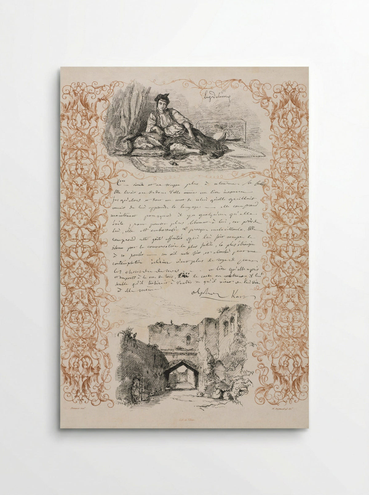 Jewess of Algiers and a Street in Algiers - Eugène Delacroix - Poster