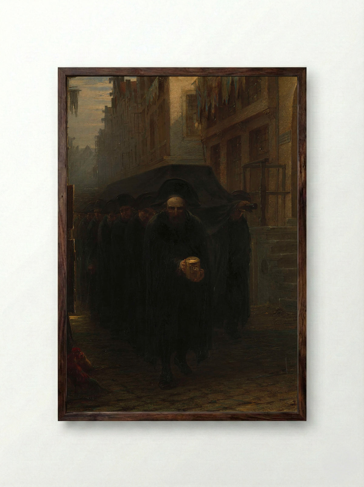 Jewish Funeral - Hein Burgers - Framed Print Dark Wood