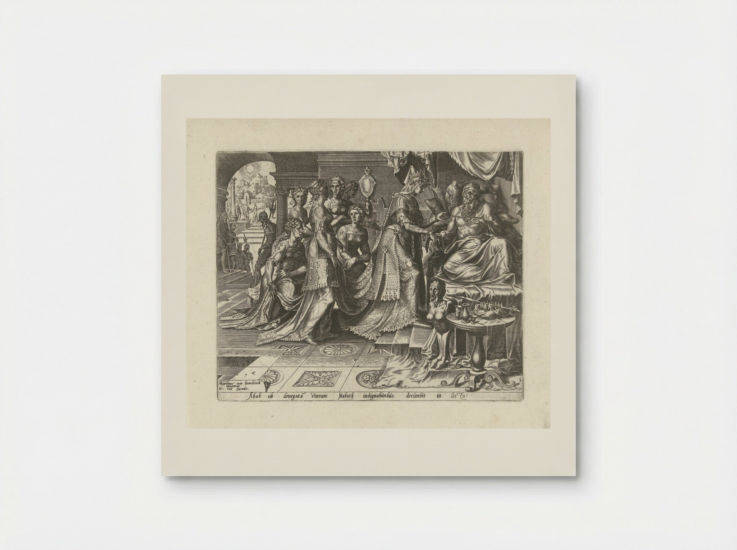 Jezebel Promises King Ahab Naboth's Vineyard - Philips Galle - Poster