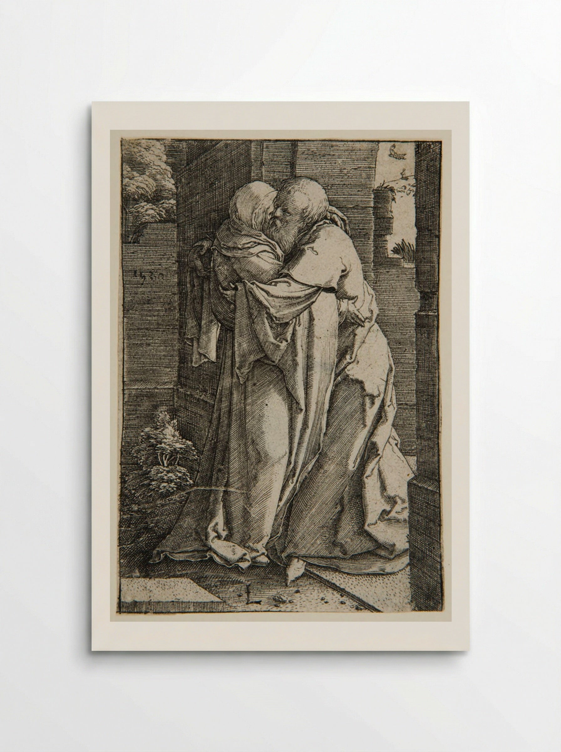 Joachim and Anna at the Golden Gate - Lucas van Leyden - Poster
