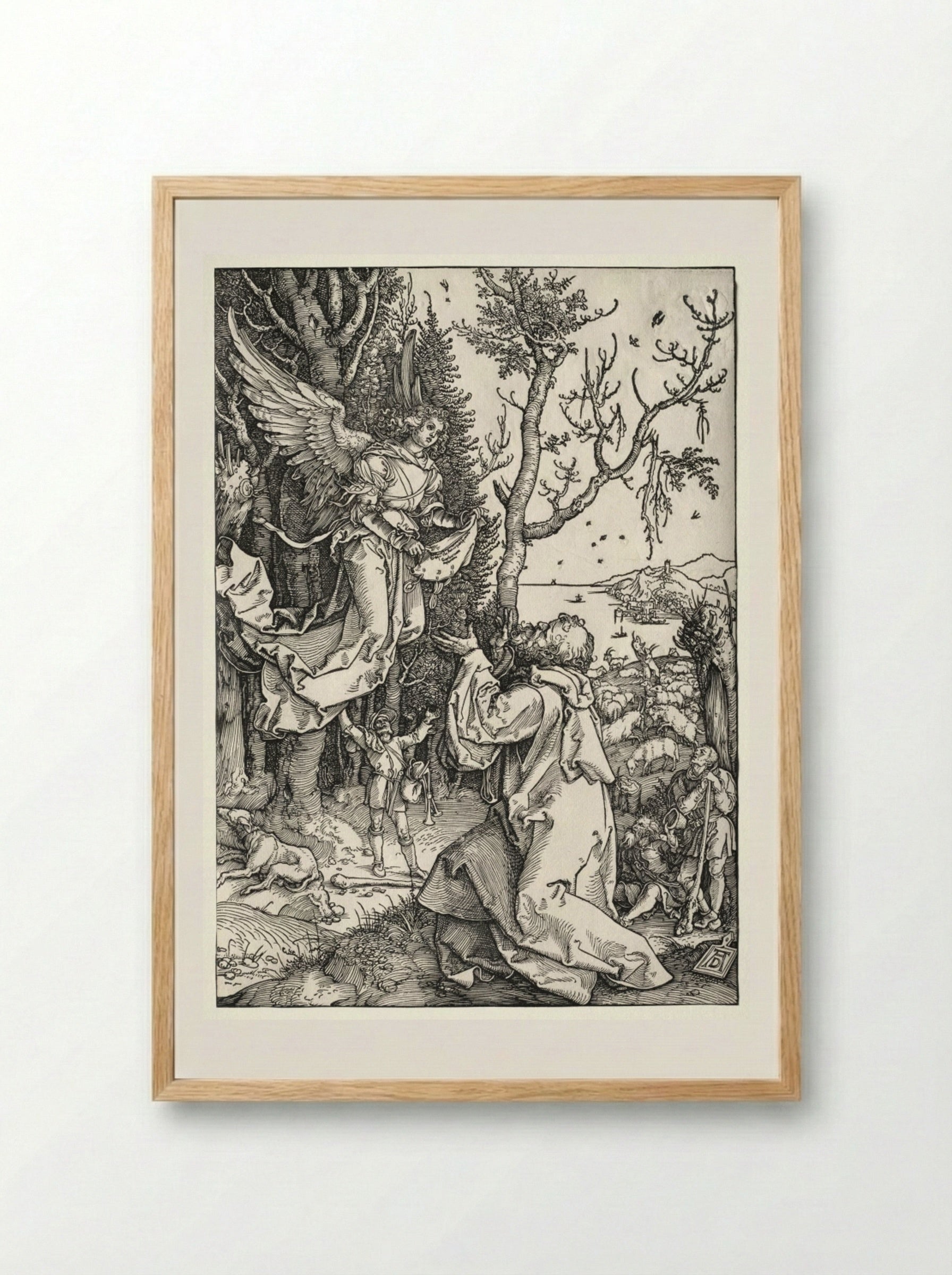 Joachim and the Angel - Albrecht Dürer - Framed Print Wood