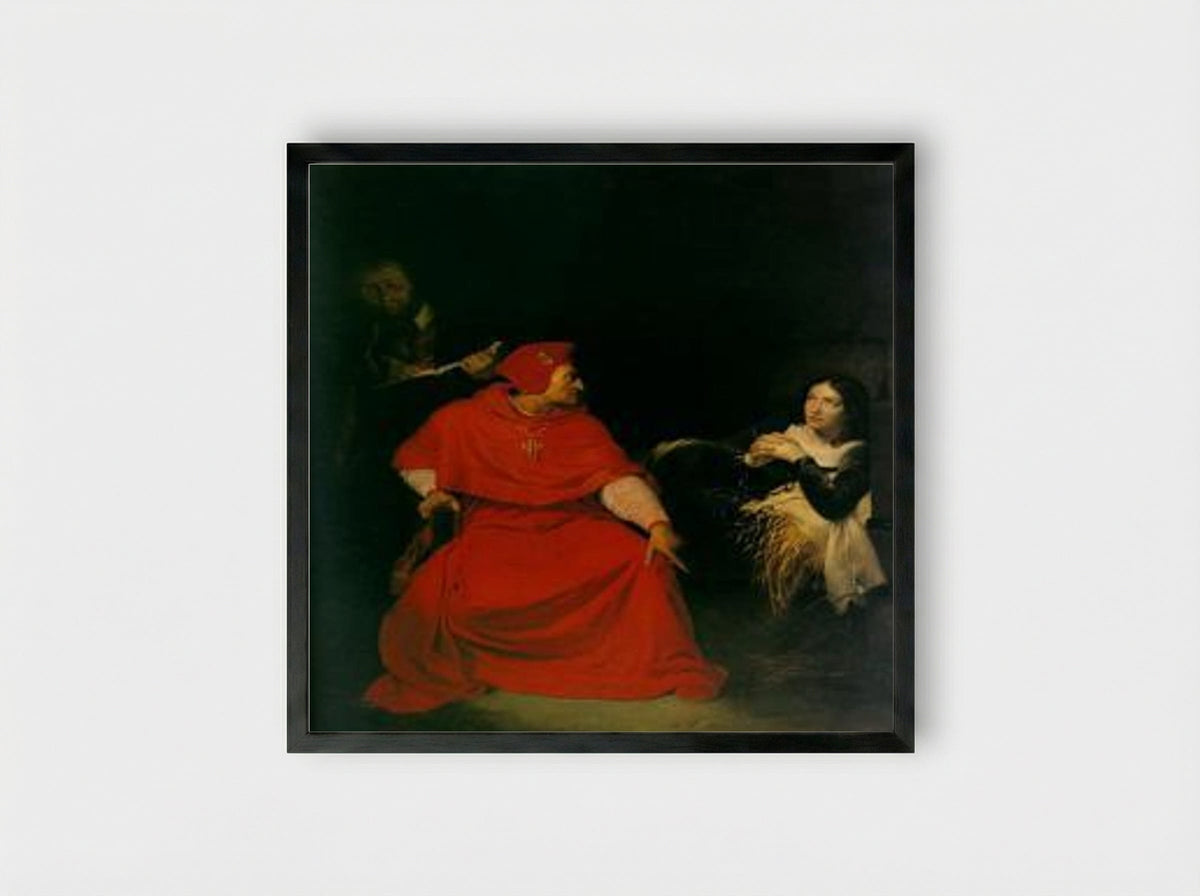 Joan of Arc in Prison - Paul Delaroche - Framed Print Black