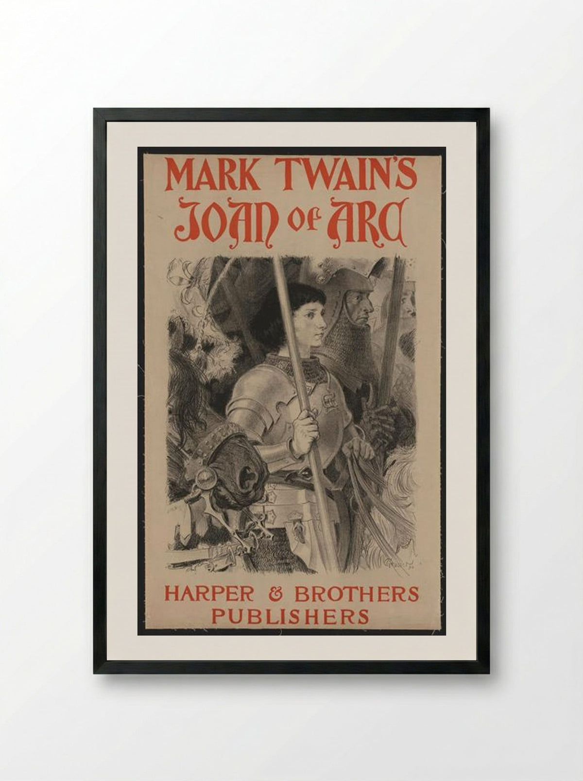 Joan of Arc - Eugène Grasset - Framed Print Black