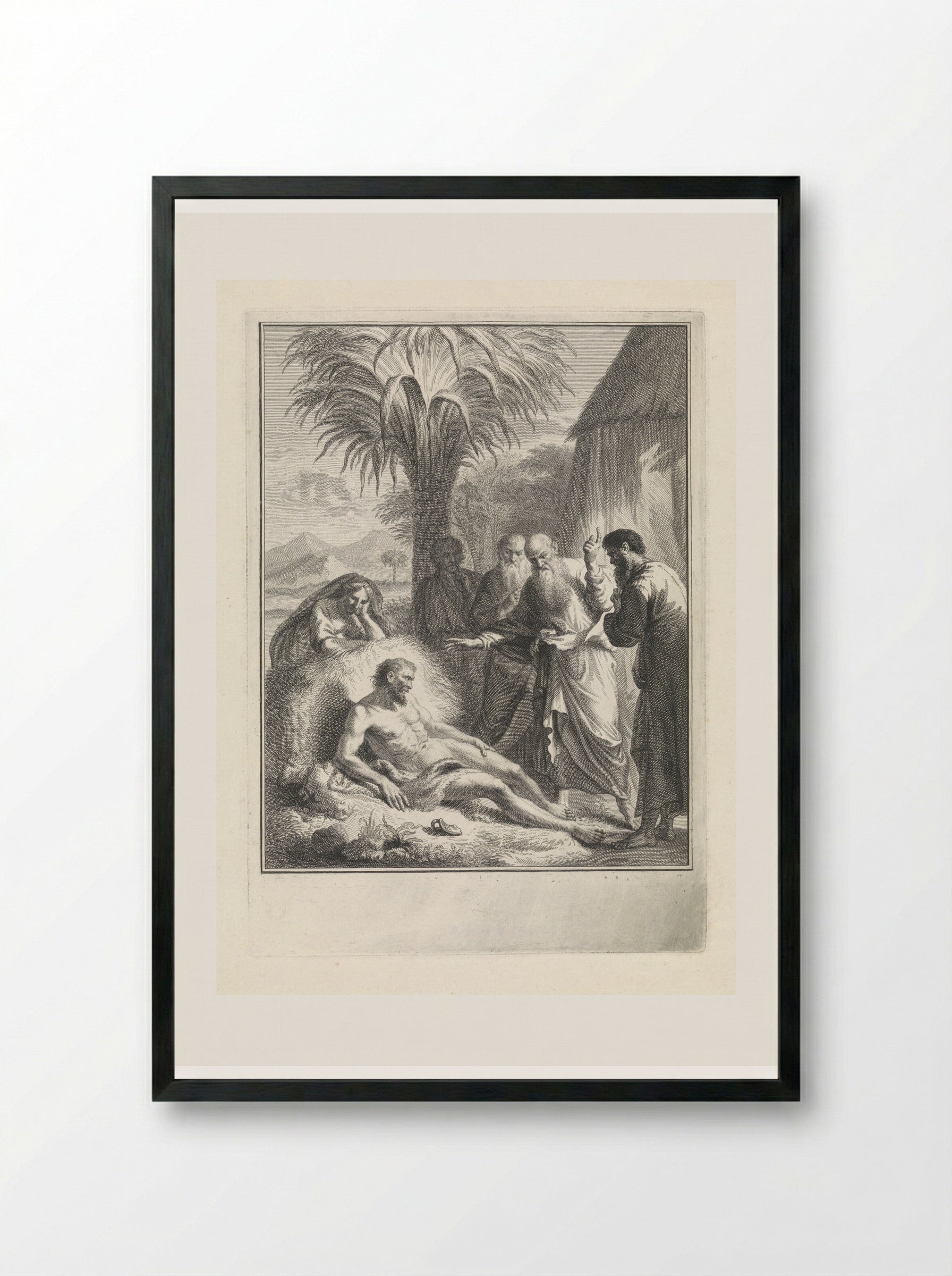 Job op de mesthoop - Pieter Tanjé - Framed Print Black