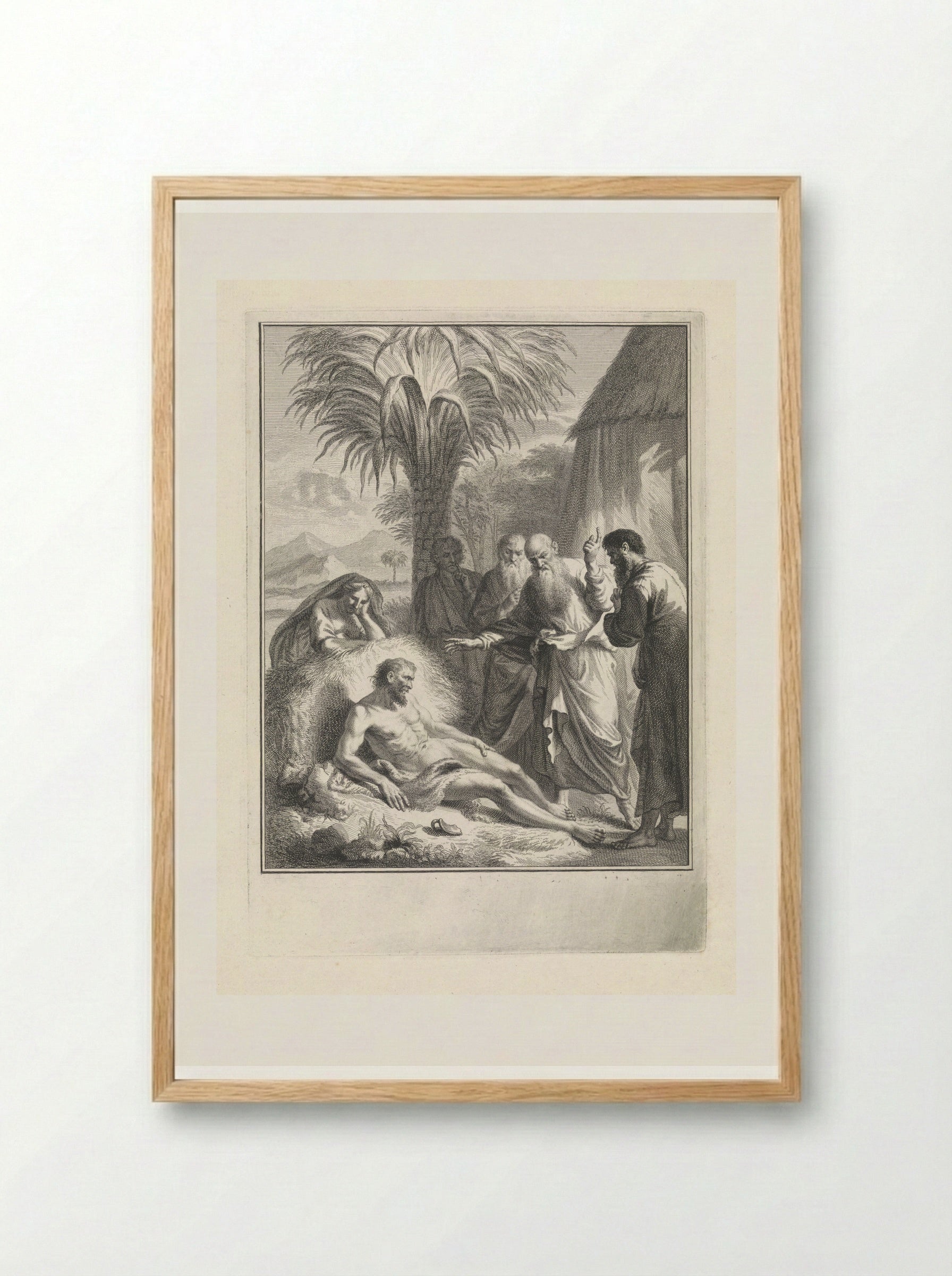 Job op de mesthoop - Pieter Tanjé - Framed Print Wood