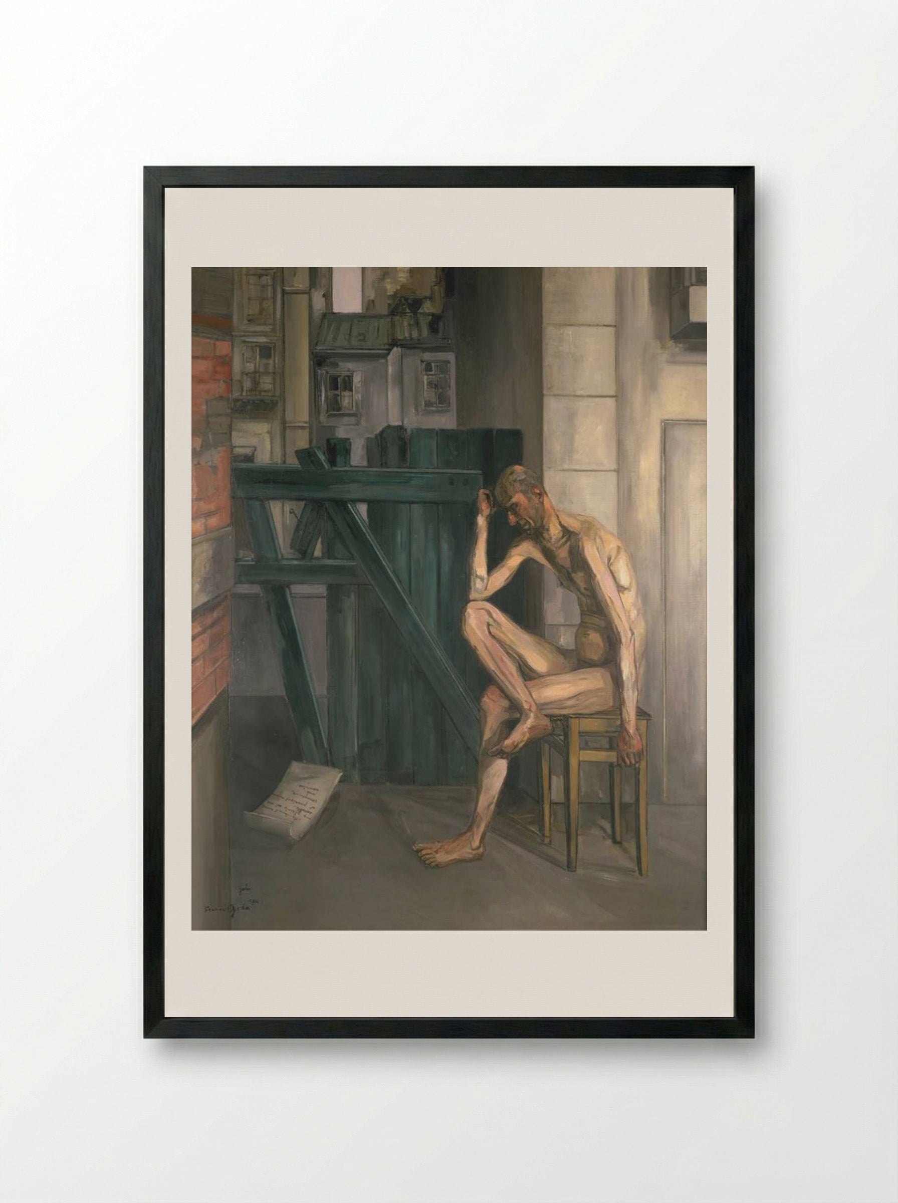 Job - Francis Gruber - Framed Print Black