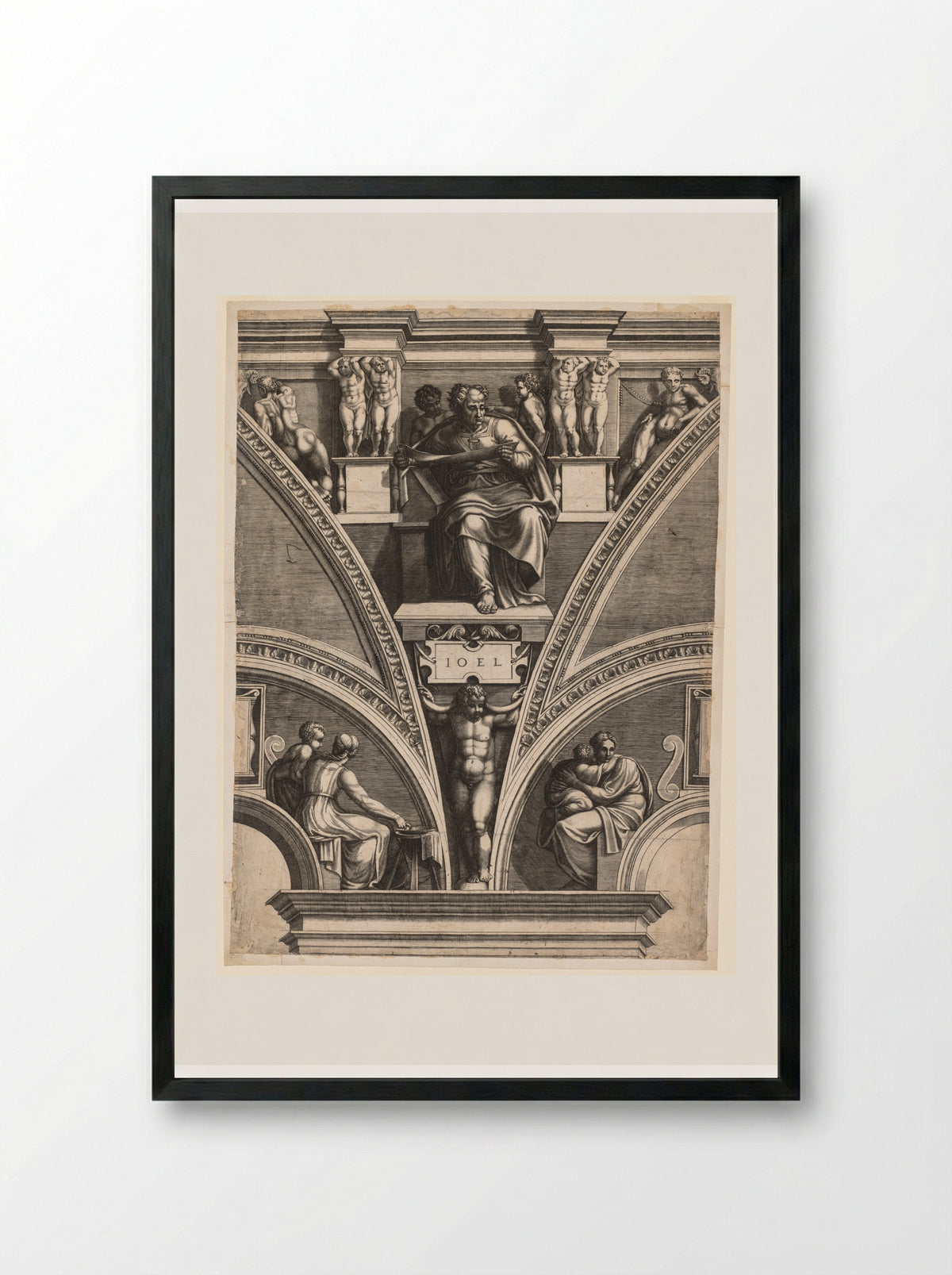 Joel (After Michelangelo) - Giorgio Ghisi - Framed Print Black