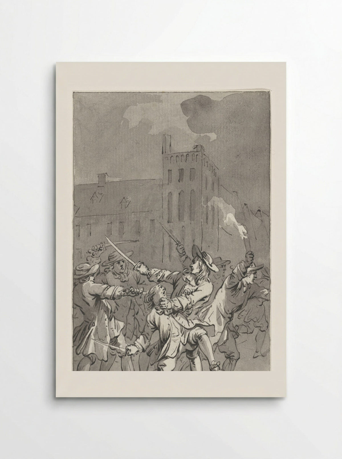Johan de Witt aangevallen en zwaar gewond, 1672 - Jacobus Buys - Poster