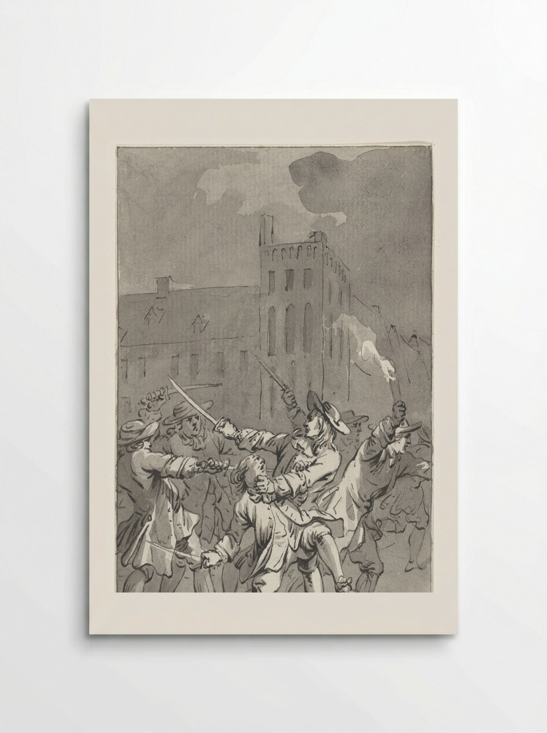 Johan de Witt aangevallen en zwaar gewond, 1672 - Jacobus Buys - Poster