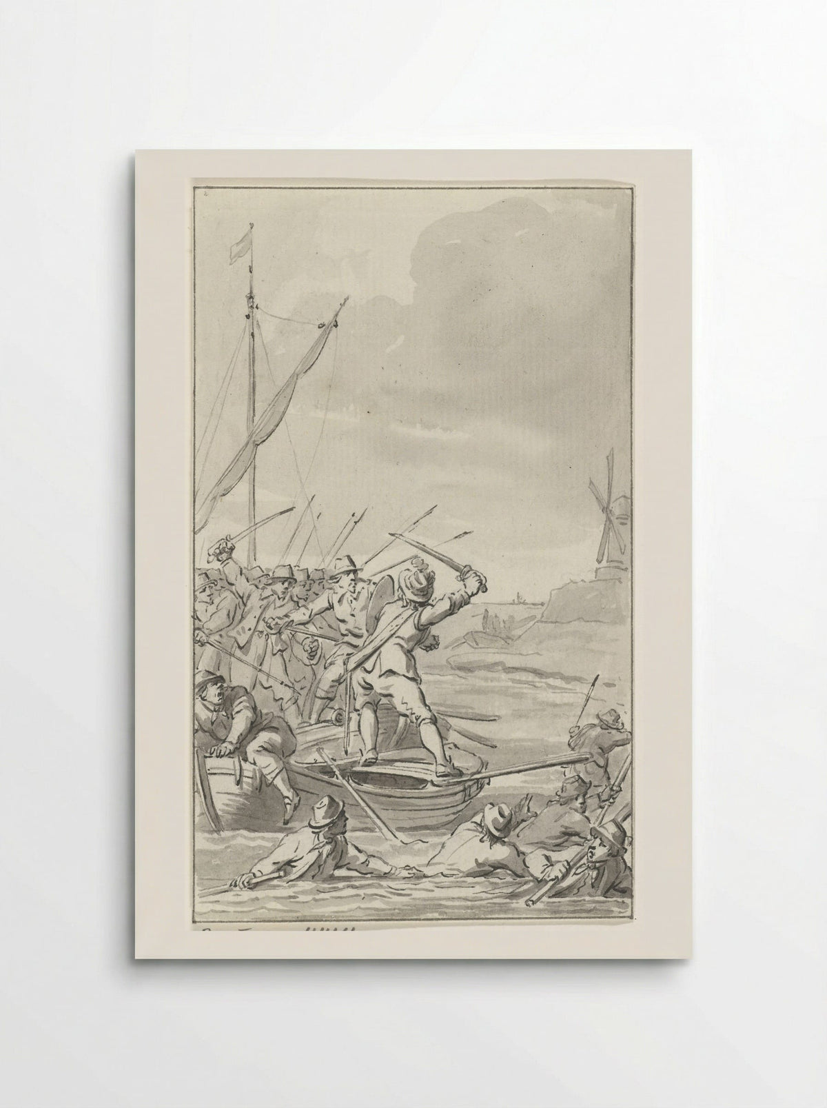 Johan van Galen Defending Himself Against Twenty Robbers - Jacobus Buys - Poster