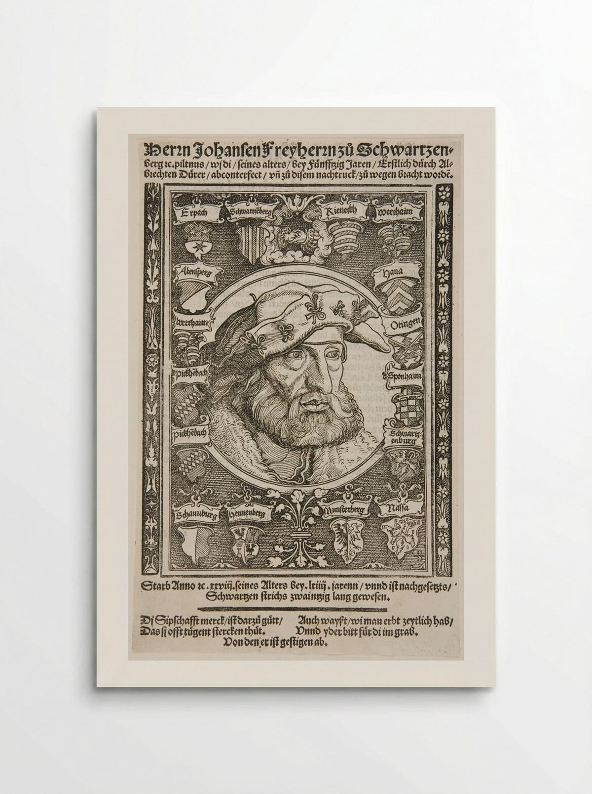 Johann, Baron of Schwartzenberg - Hans Weiditz - Poster