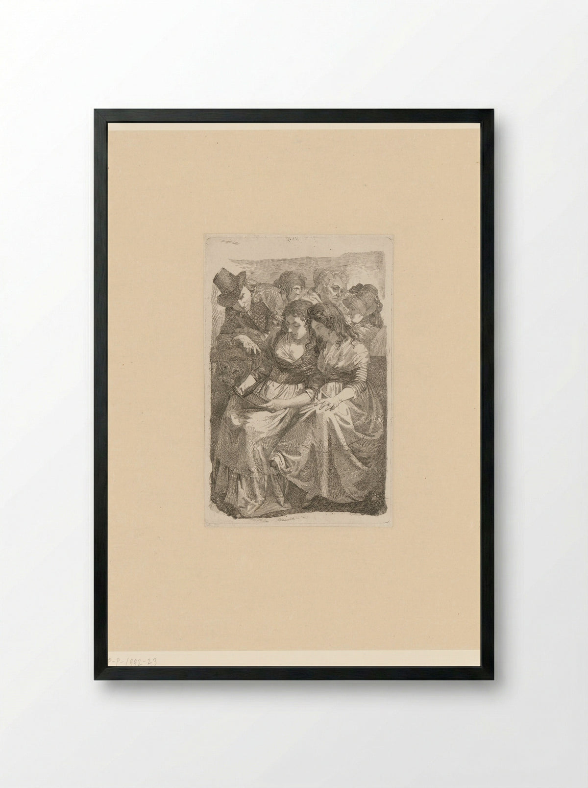Johann Gottfried Schadow with his Family - Johann Gottfried Schadow - Framed Print Black