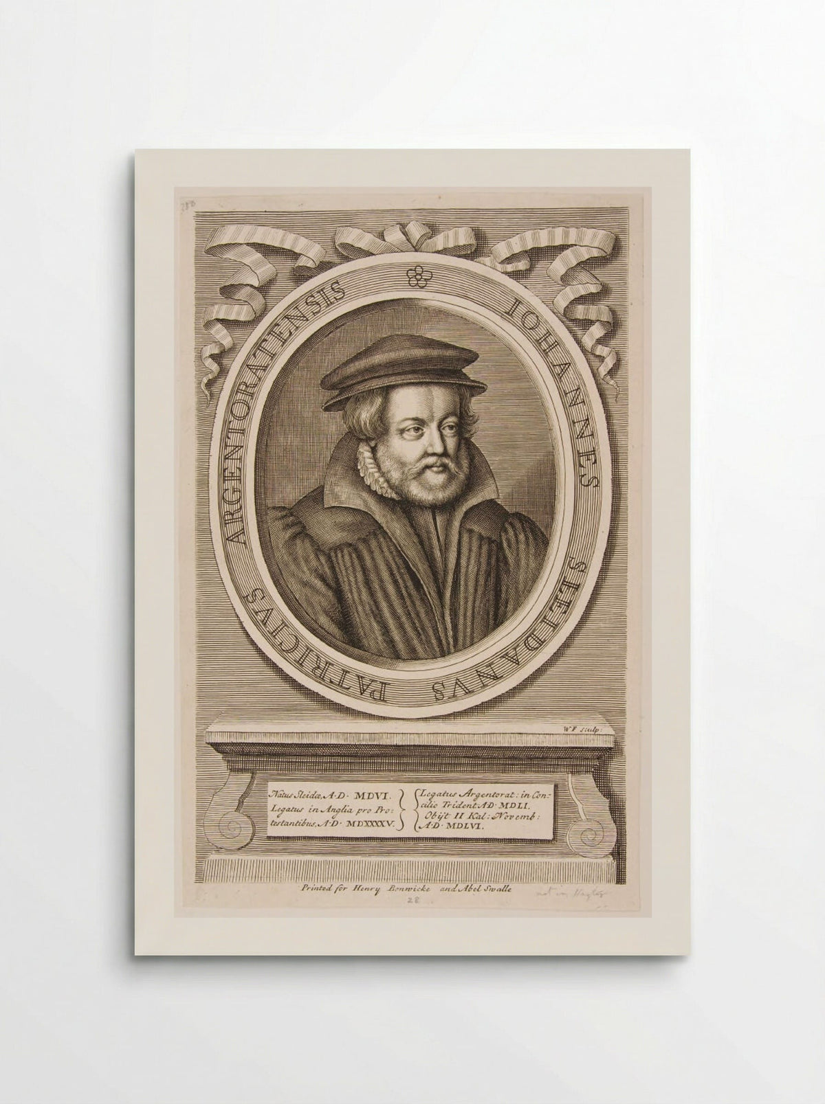 Johann Sleidan - William Faithorne the Elder - Poster