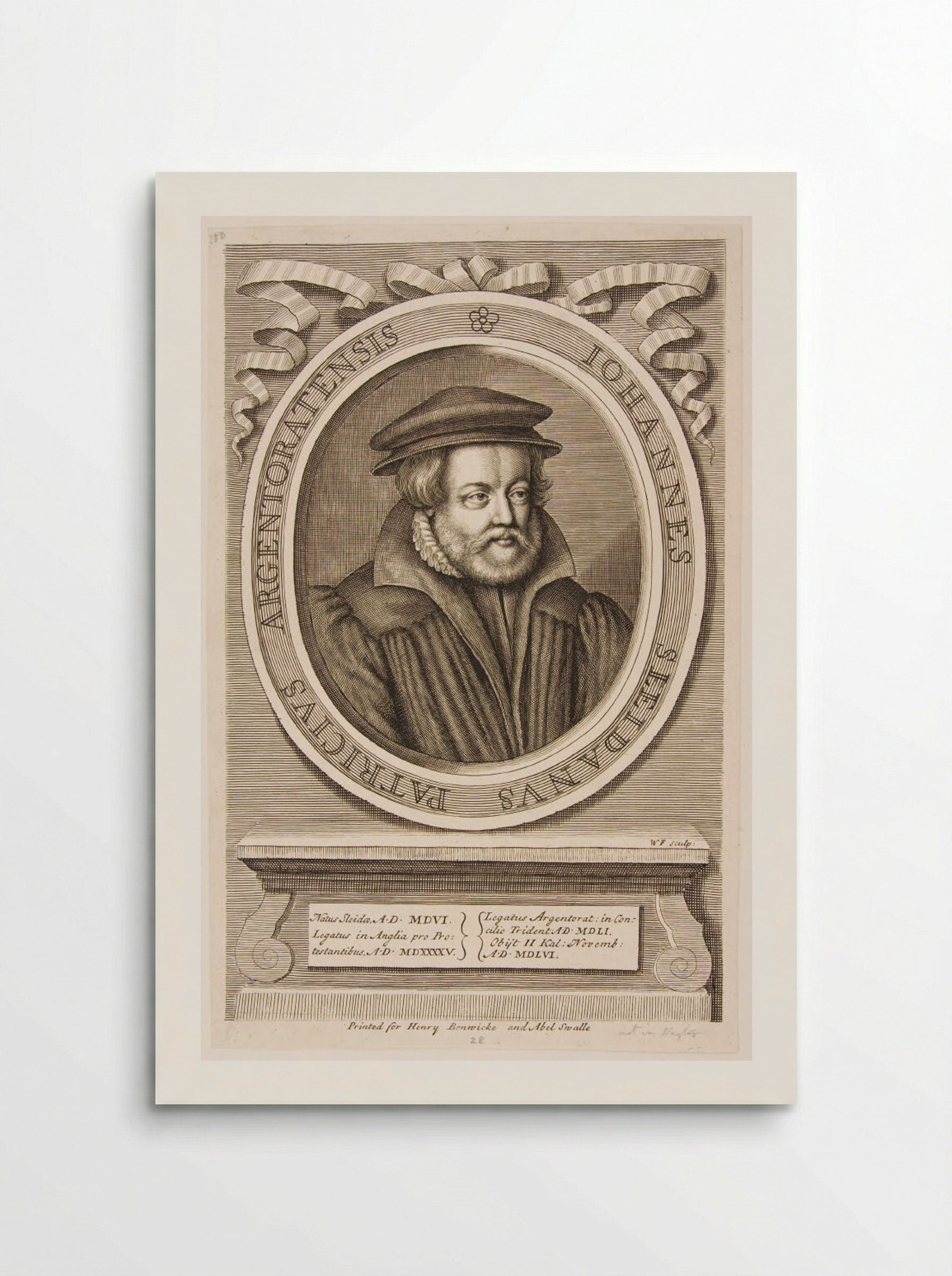 Johann Sleidan - William Faithorne the Elder - Poster