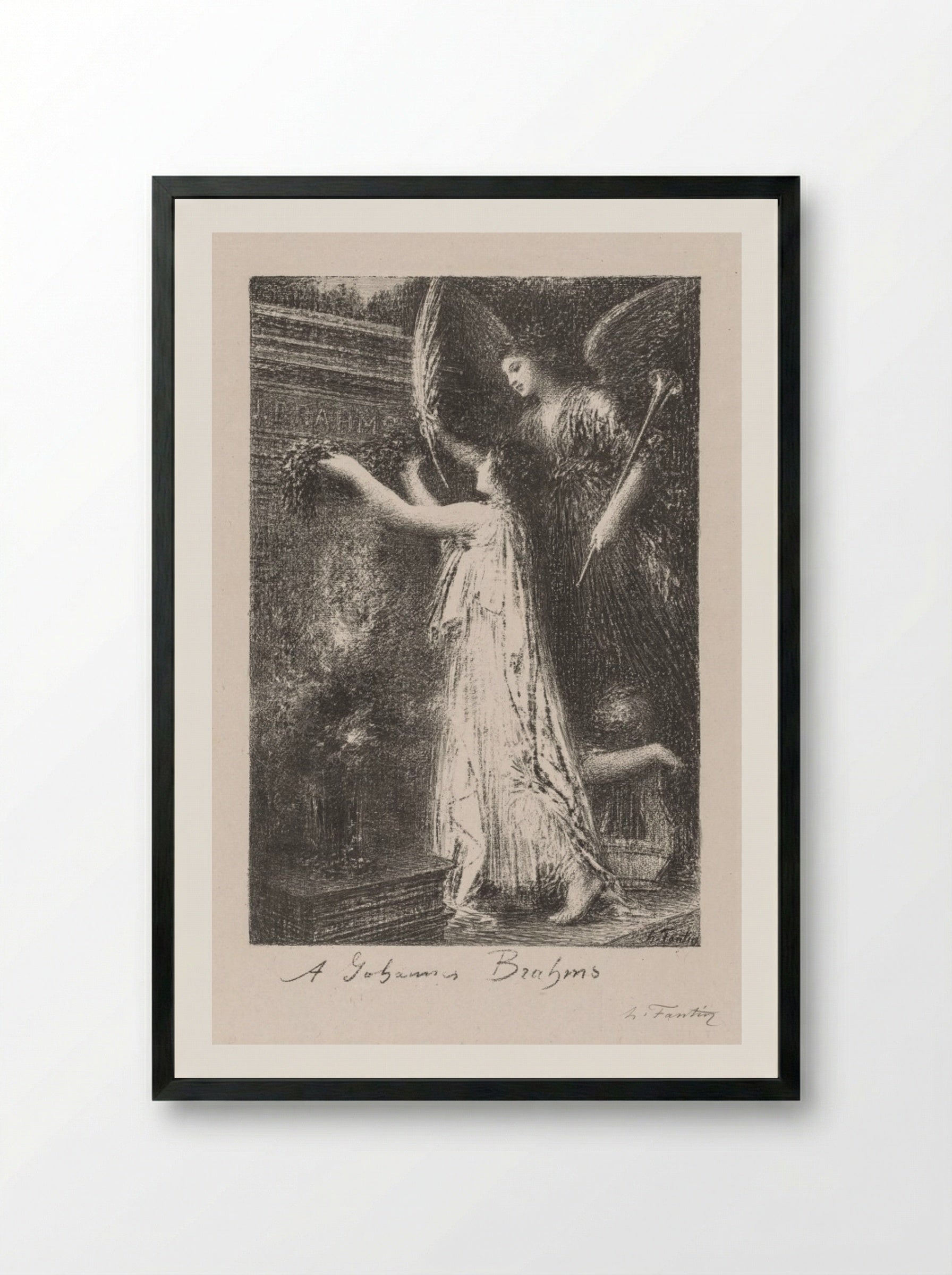 À Johannes Brahms - Henri Fantin-Latour - Framed Print Black