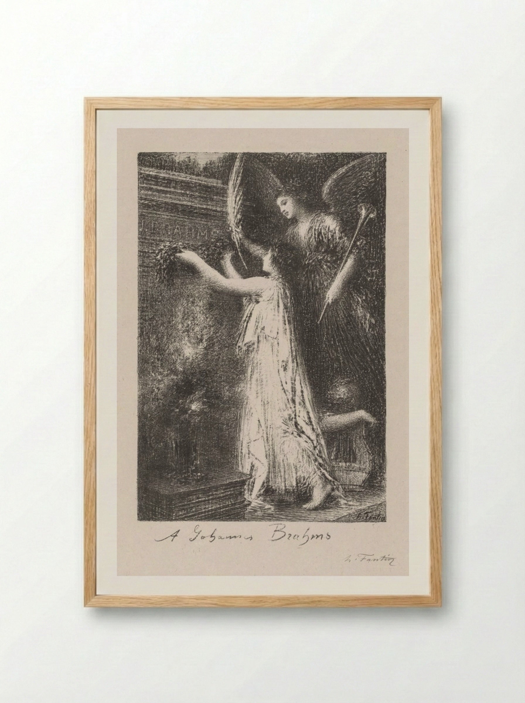 À Johannes Brahms - Henri Fantin-Latour - Framed Print Wood
