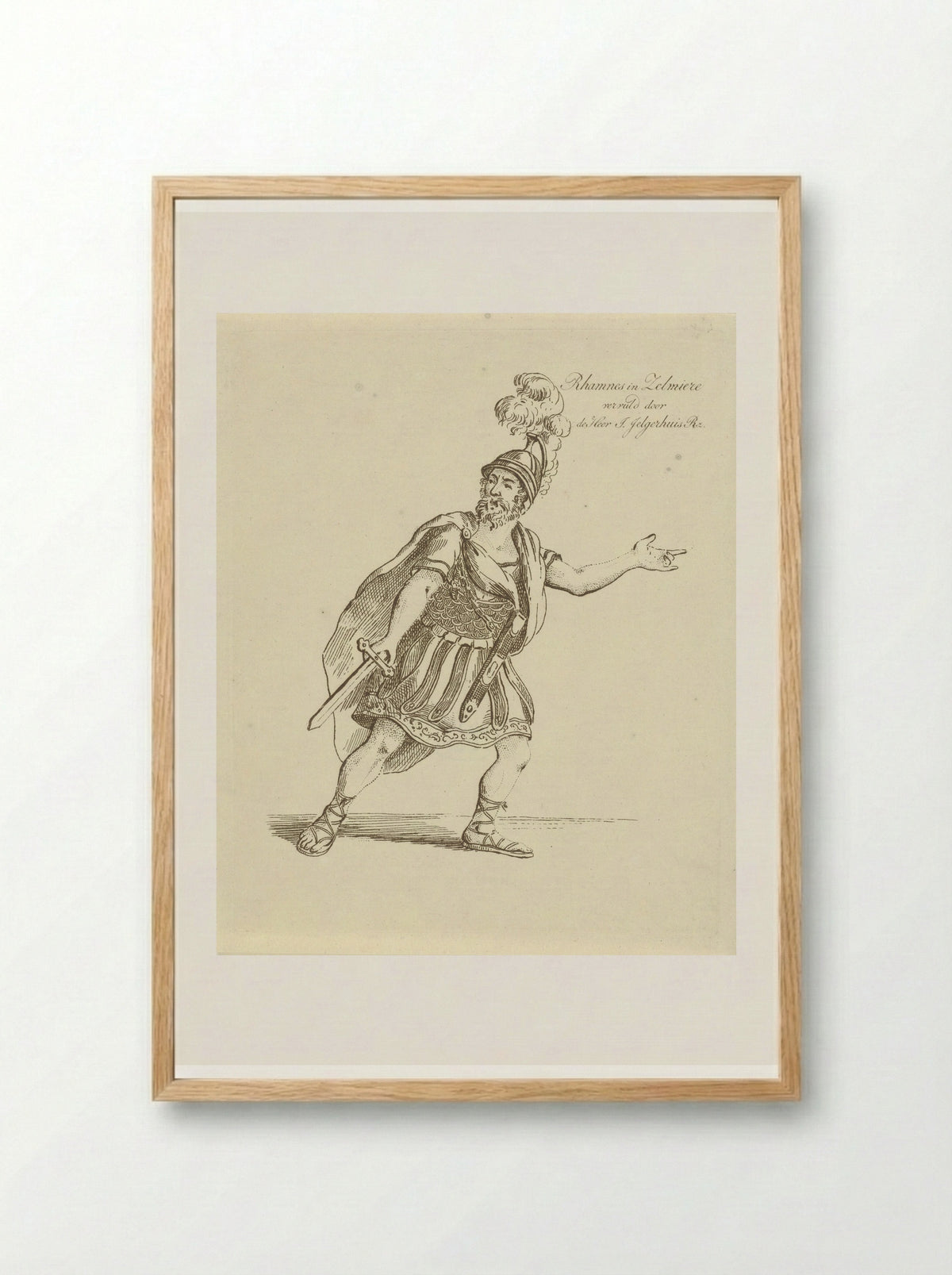 Johannes Jelgerhuis in the role of Rhamnes - Johannes Jelgerhuis - Framed Print Wood