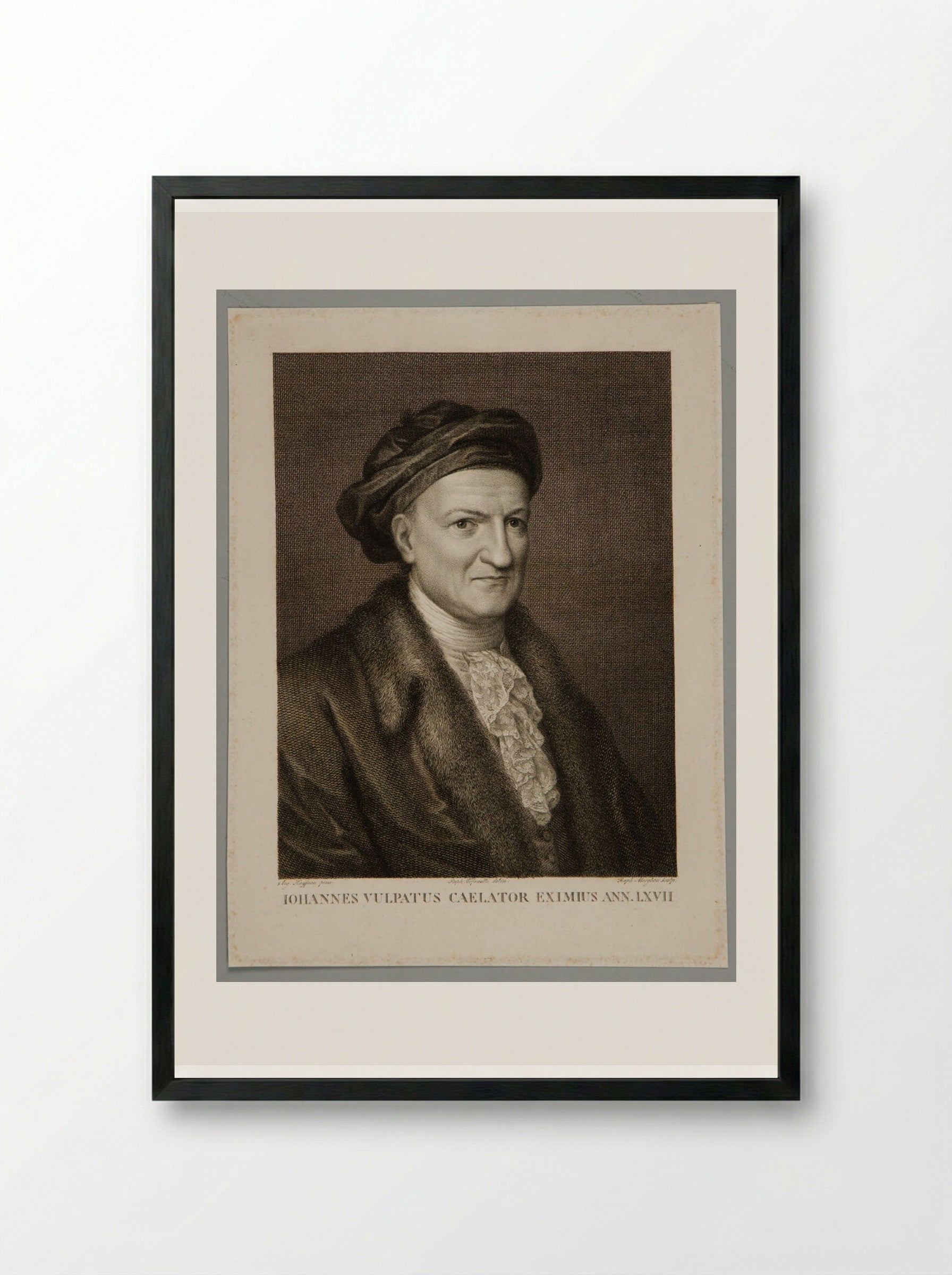 Johannes Vulpatus - Raphael Morghen - Framed Print Black