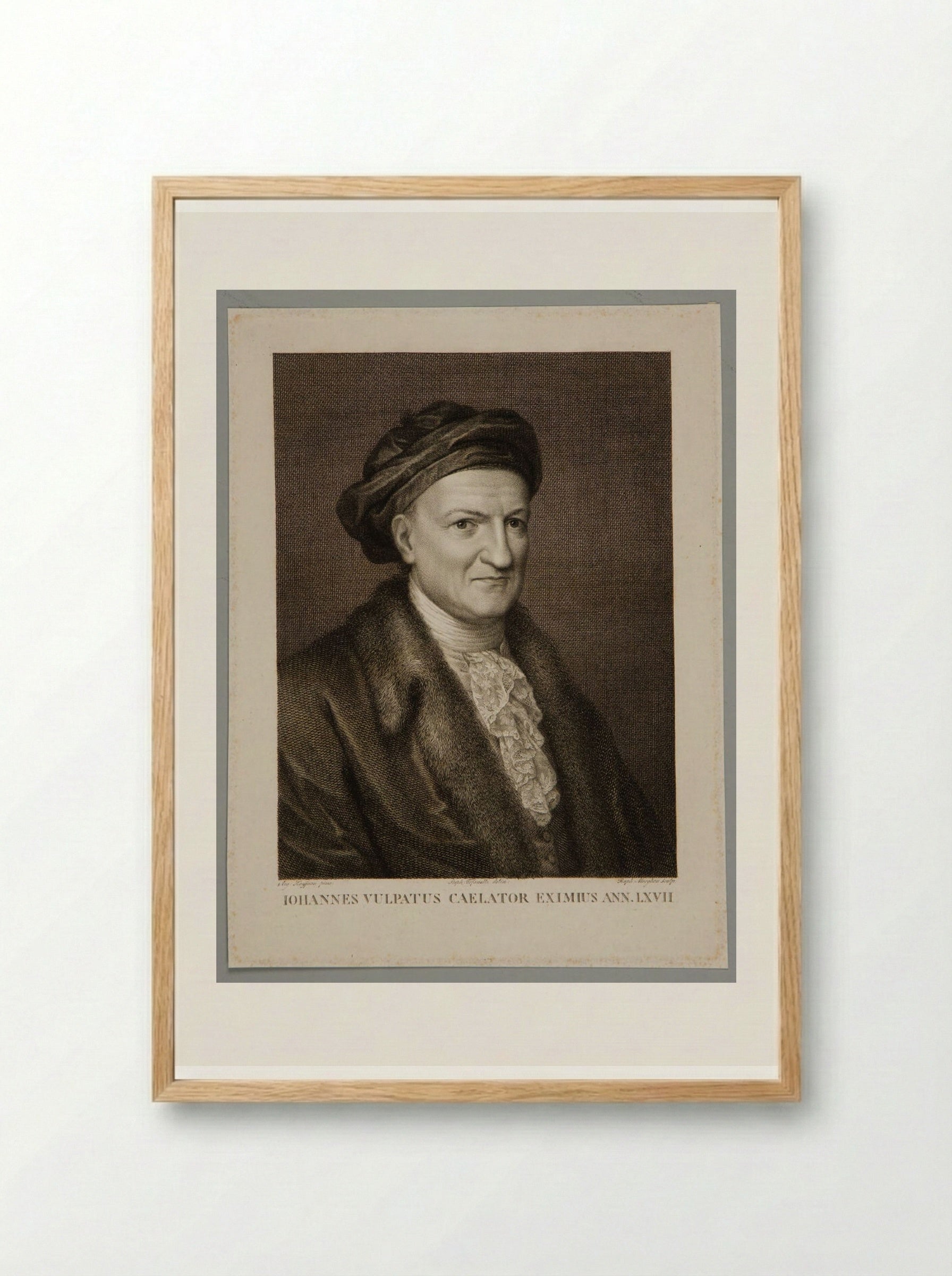 Johannes Vulpatus - Raphael Morghen - Framed Print Wood