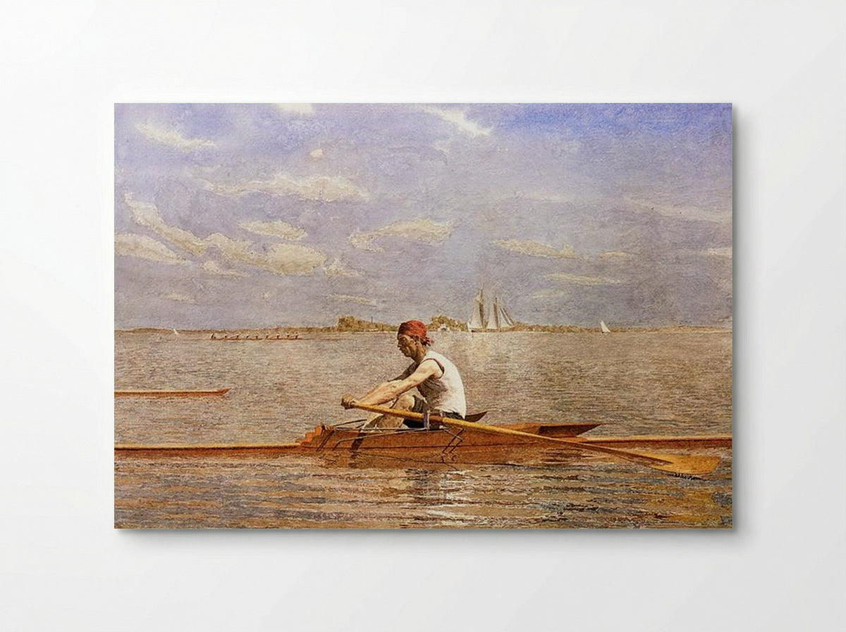 John Biglin in a Single Scull - Thomas Eakins - Poster