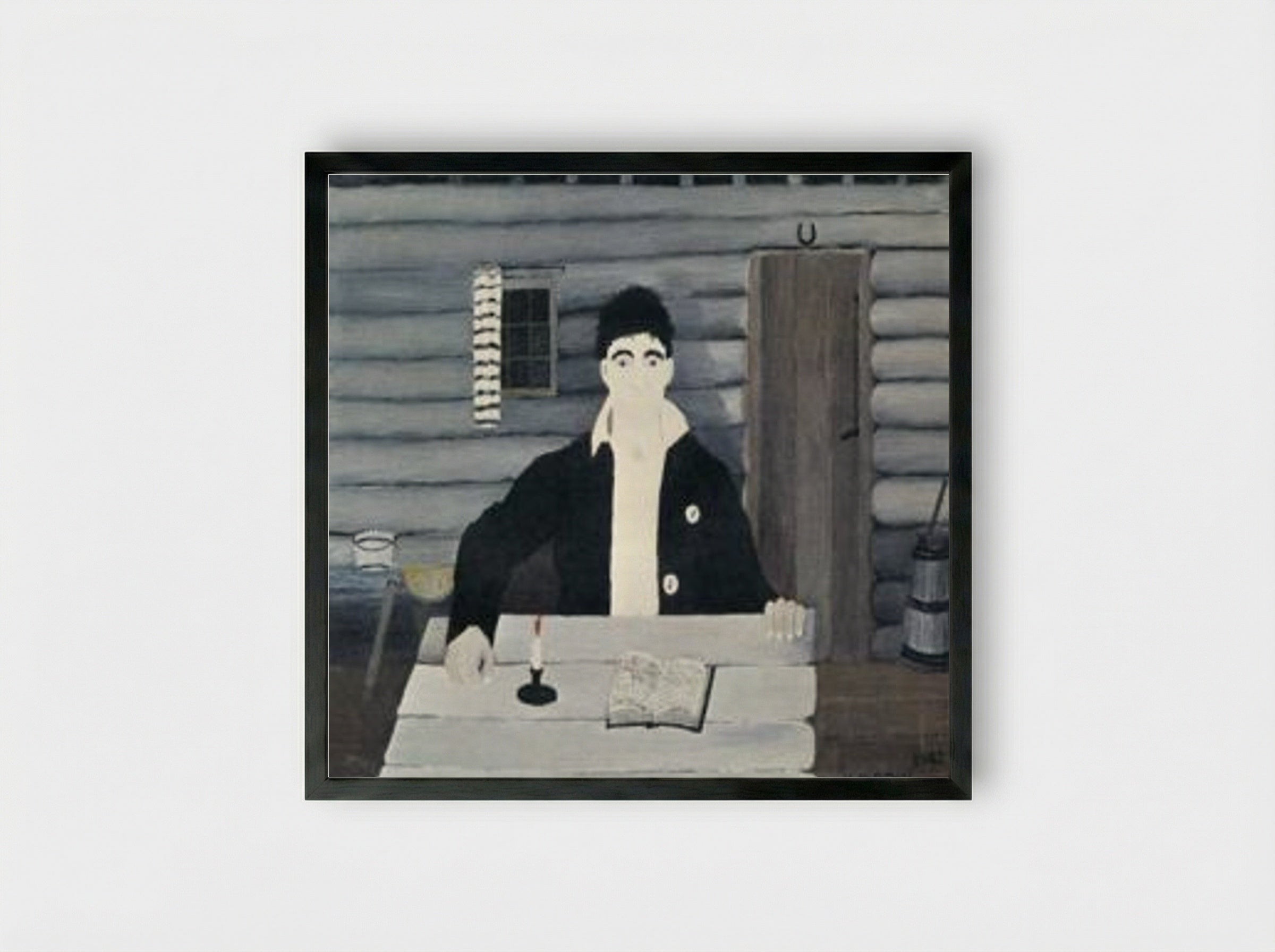 John Brown Reading His Bible - Horace Pippin - Framed Print Black